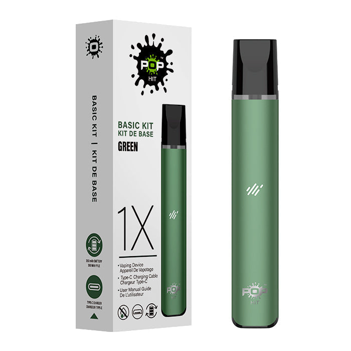 Pop Hit closed pod device in Green, compatible with STLTH pods.