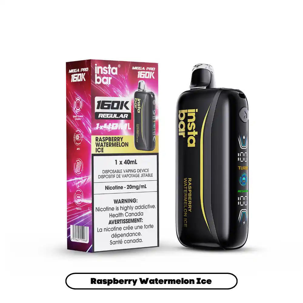 Raspberry Watermelon Ice Insta Bar Mega Pro 160K - Disposable Vape
