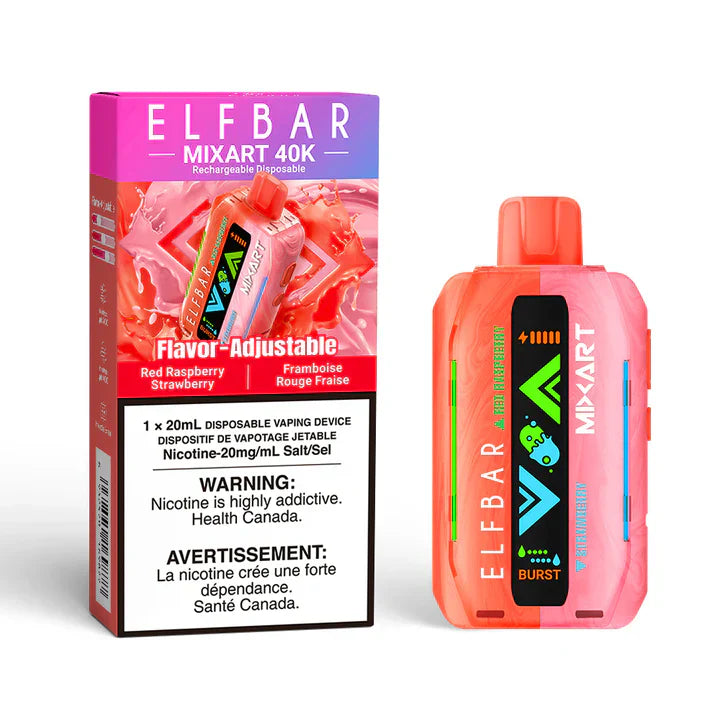 Red Raspberry Strawberry Elf Bar MixART - Disposable 40K