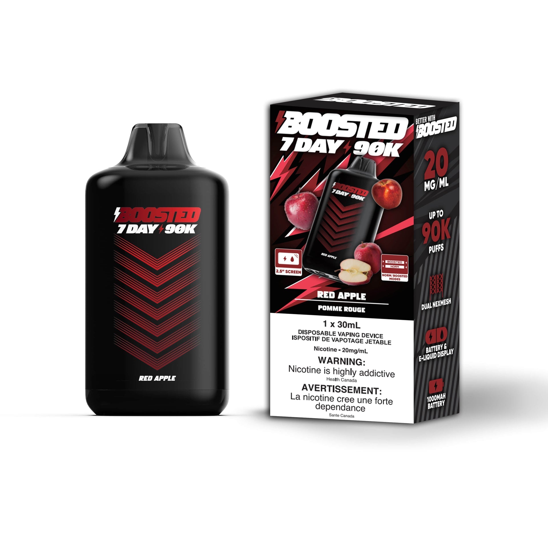 Red Apple Boosted 7 Day 90K - Disposable Vape by BOOSTED