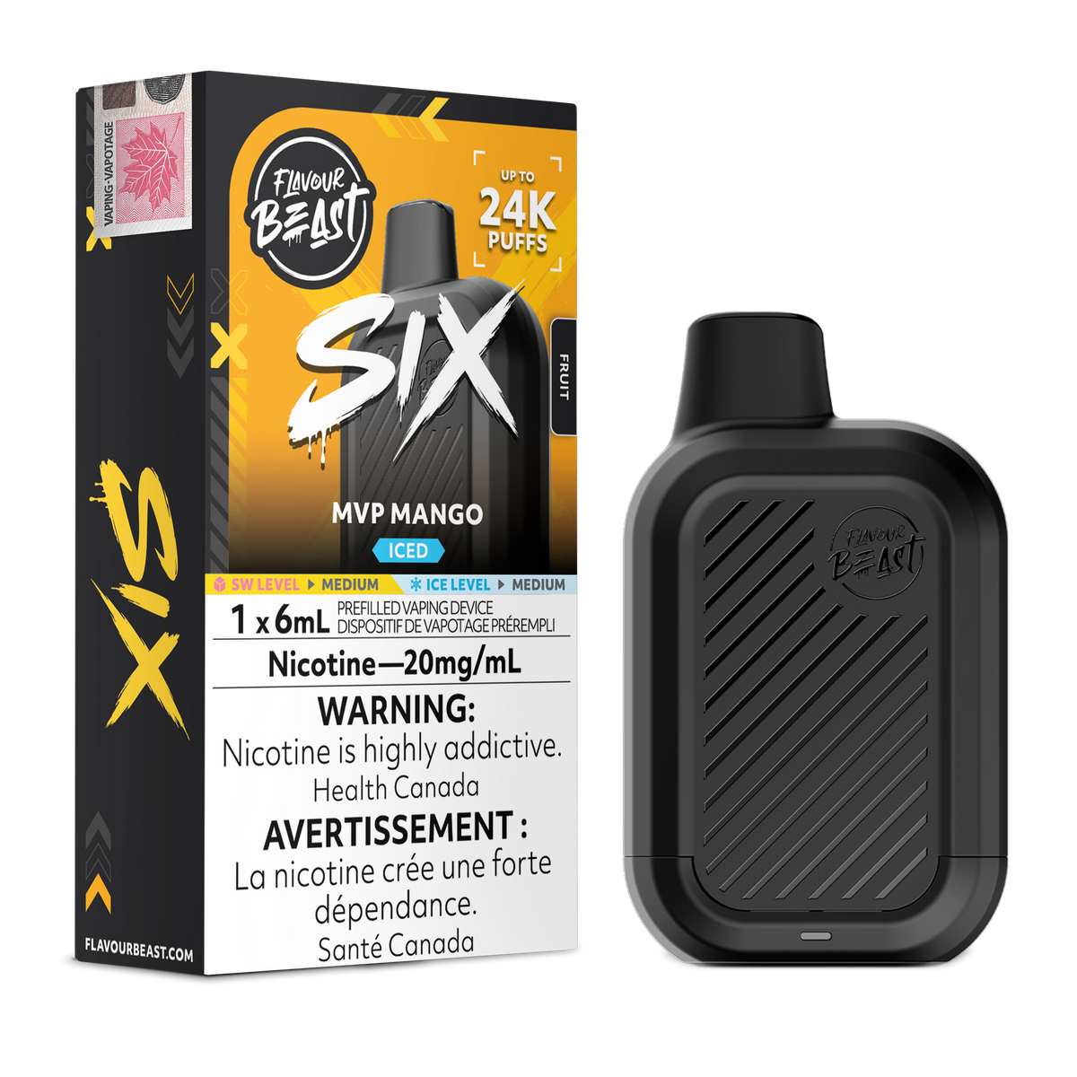 MVP Mango Iced Flavour Beast SIX - Disposable Vape 24K