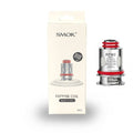 SMOK RPM2 replacement coil box with a single silver mesh 0.16Ω coil, red O-rings.