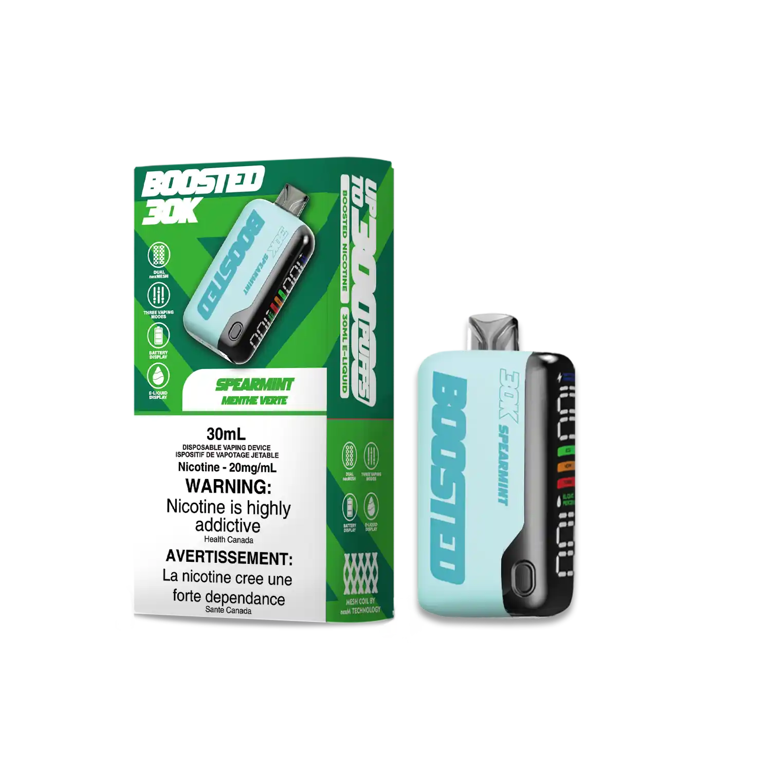 Spearmint Boosted - Disposable 30K by BOOSTED