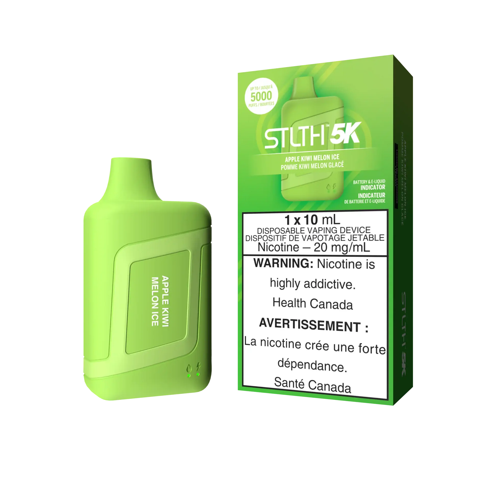 Apple Kiwi Melon Ice Stlth 5K Box - Disposable Vape by STLTH