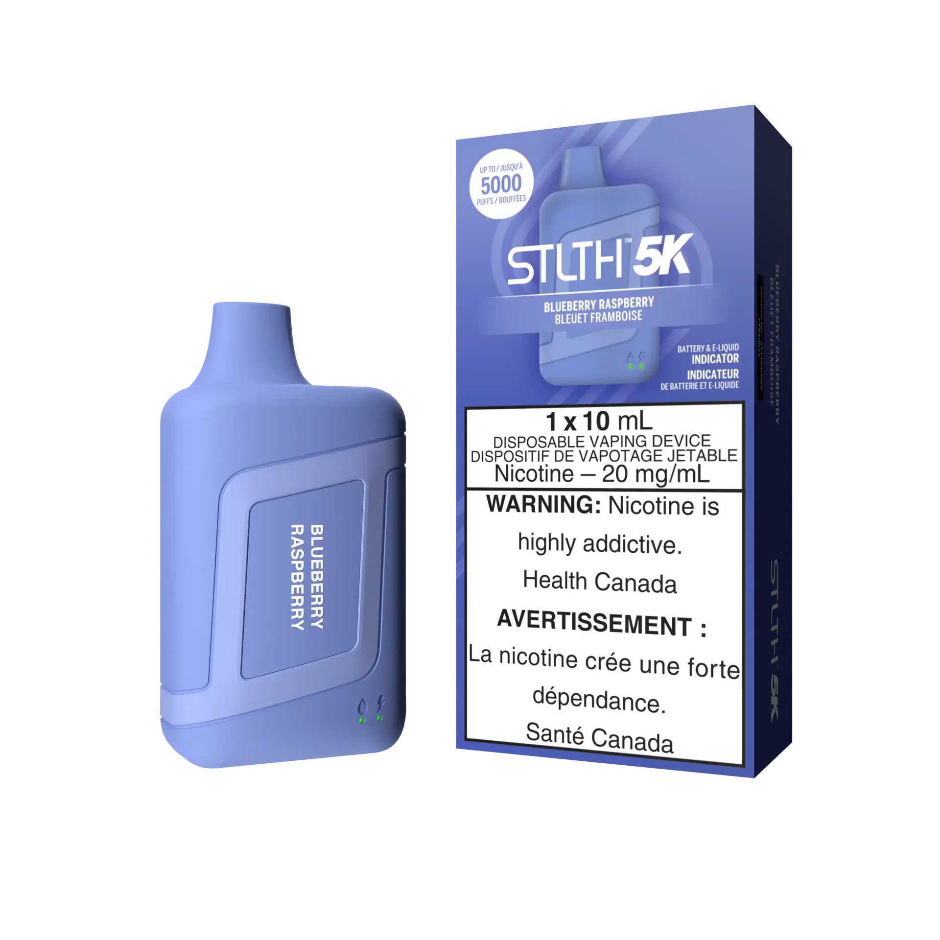 Blueberry Raspberry Stlth 5K Box - Disposable Vape by STLTH