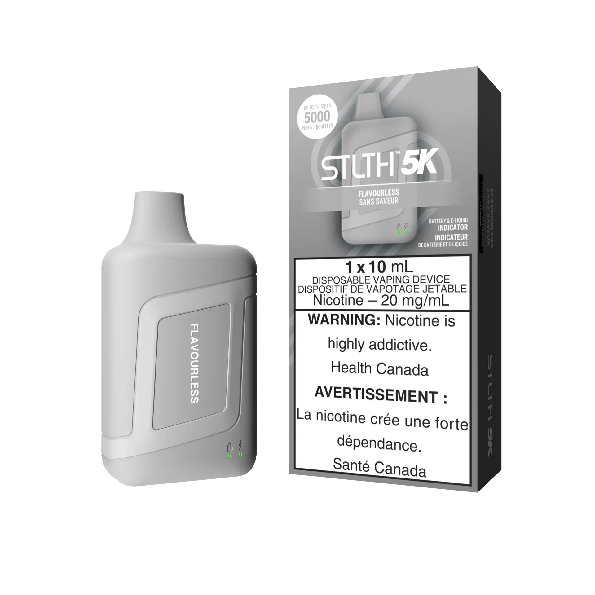 Flavourless Stlth 5K Box - Disposable Vape by STLTH