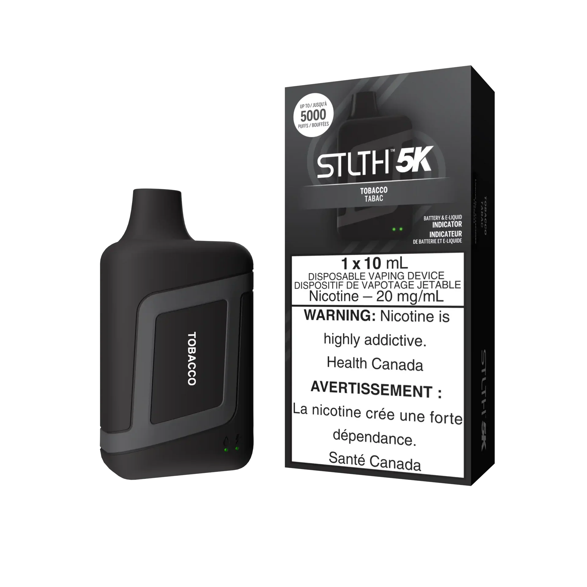 Tobacco Stlth 5K Box - Disposable Vape by STLTH