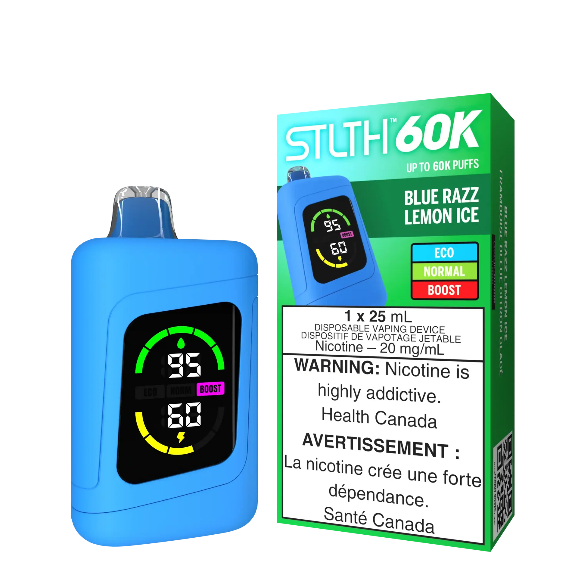 Blue Razz Lemon Ice Stlth 60K - Disposable Vape by STLTH