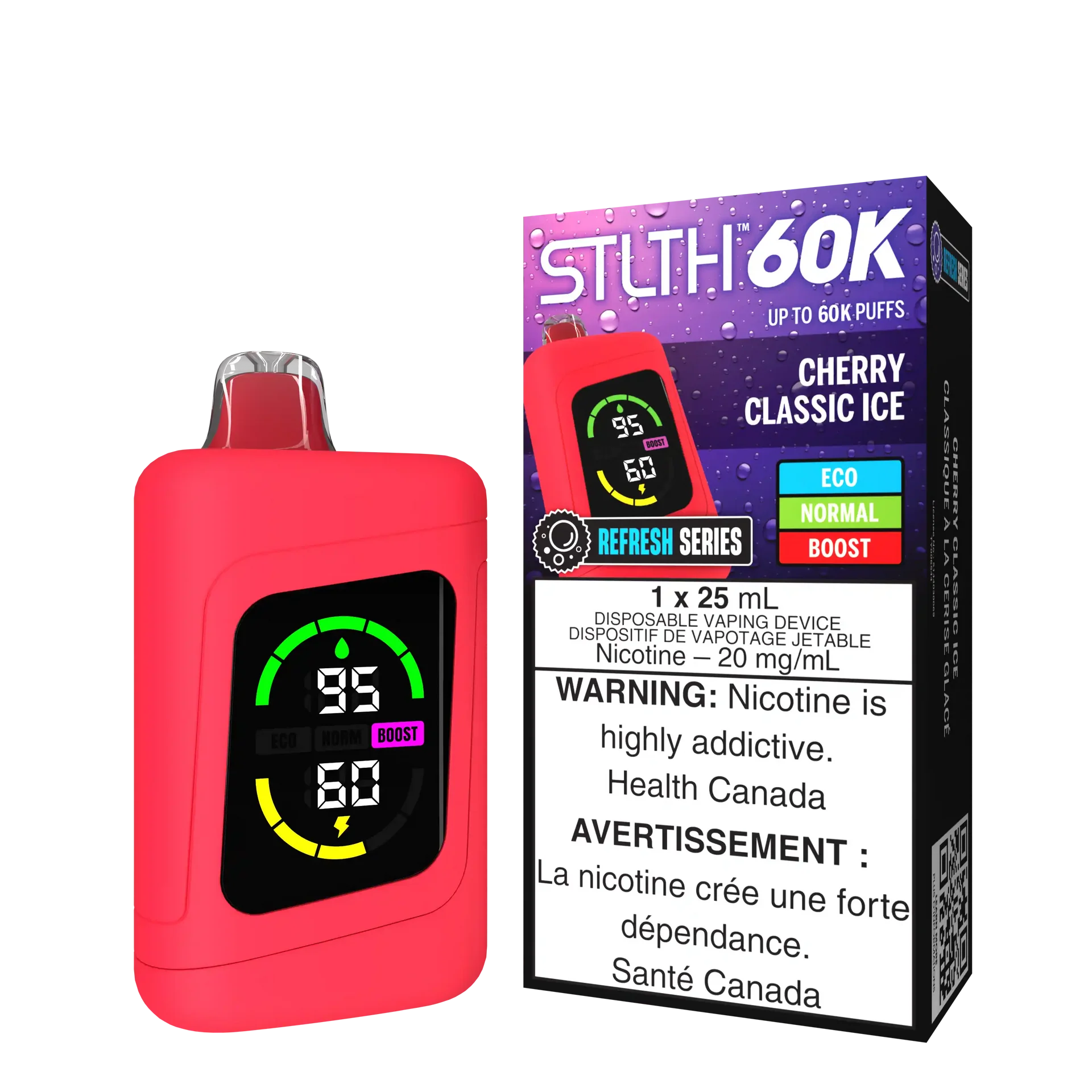 Cherry Classic Ice Stlth 60K Refresh Series - Disposable Vape by STLTH