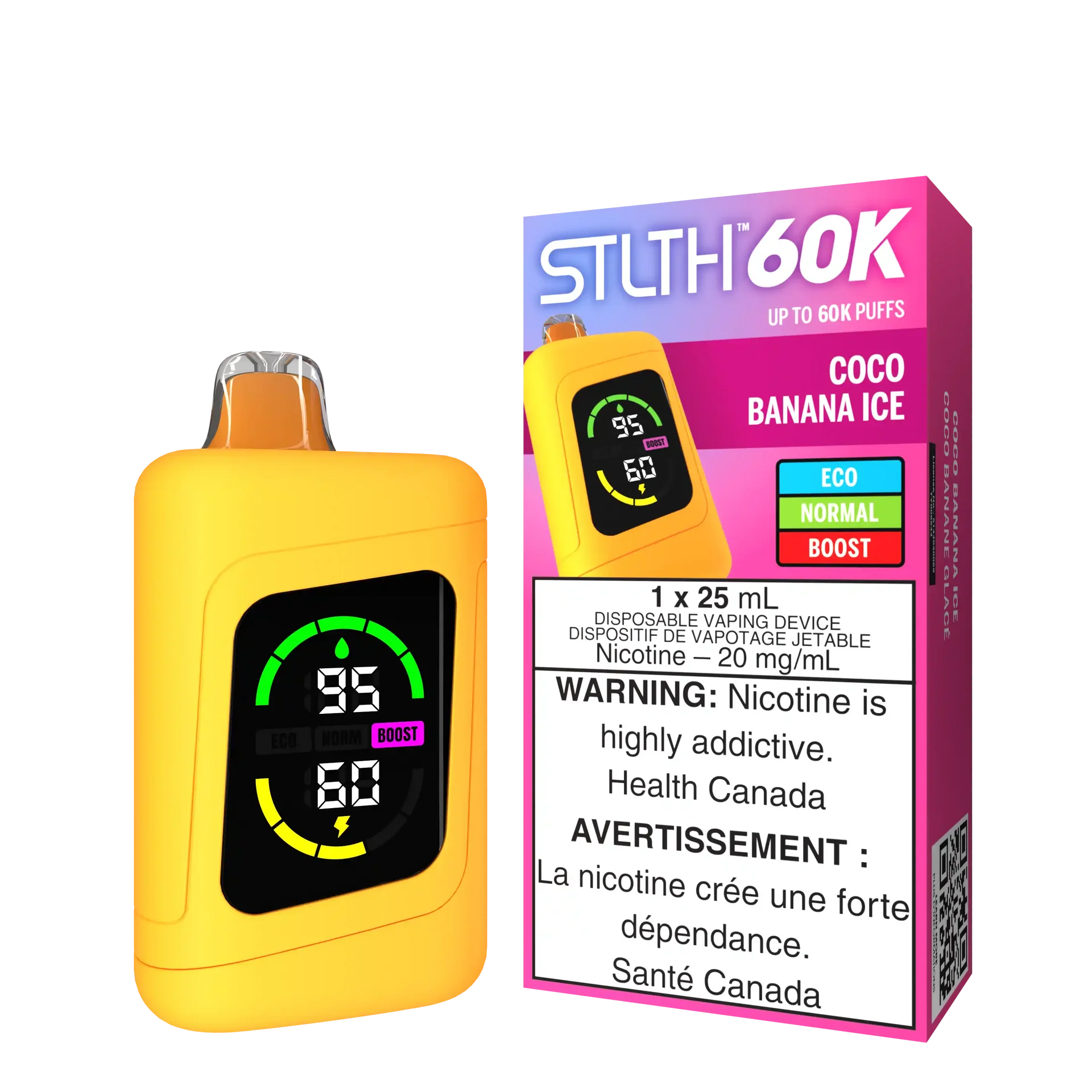 Coco Banana Ice Stlth 60K - Disposable Vape by STLTH