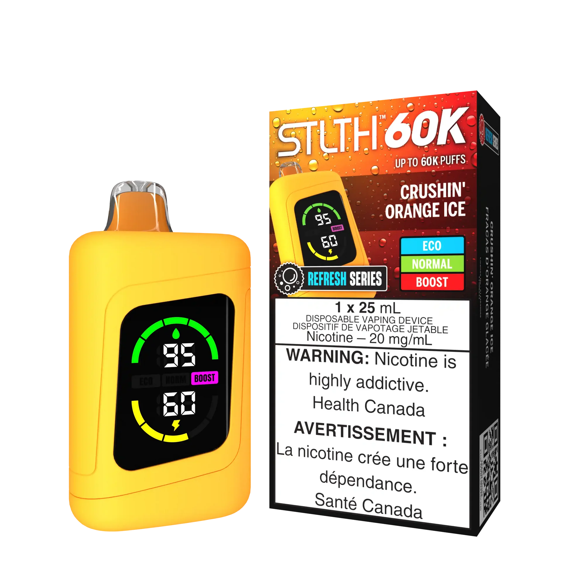 Crushin Orange Ice Stlth 60K Refresh Series - Disposable Vape by STLTH