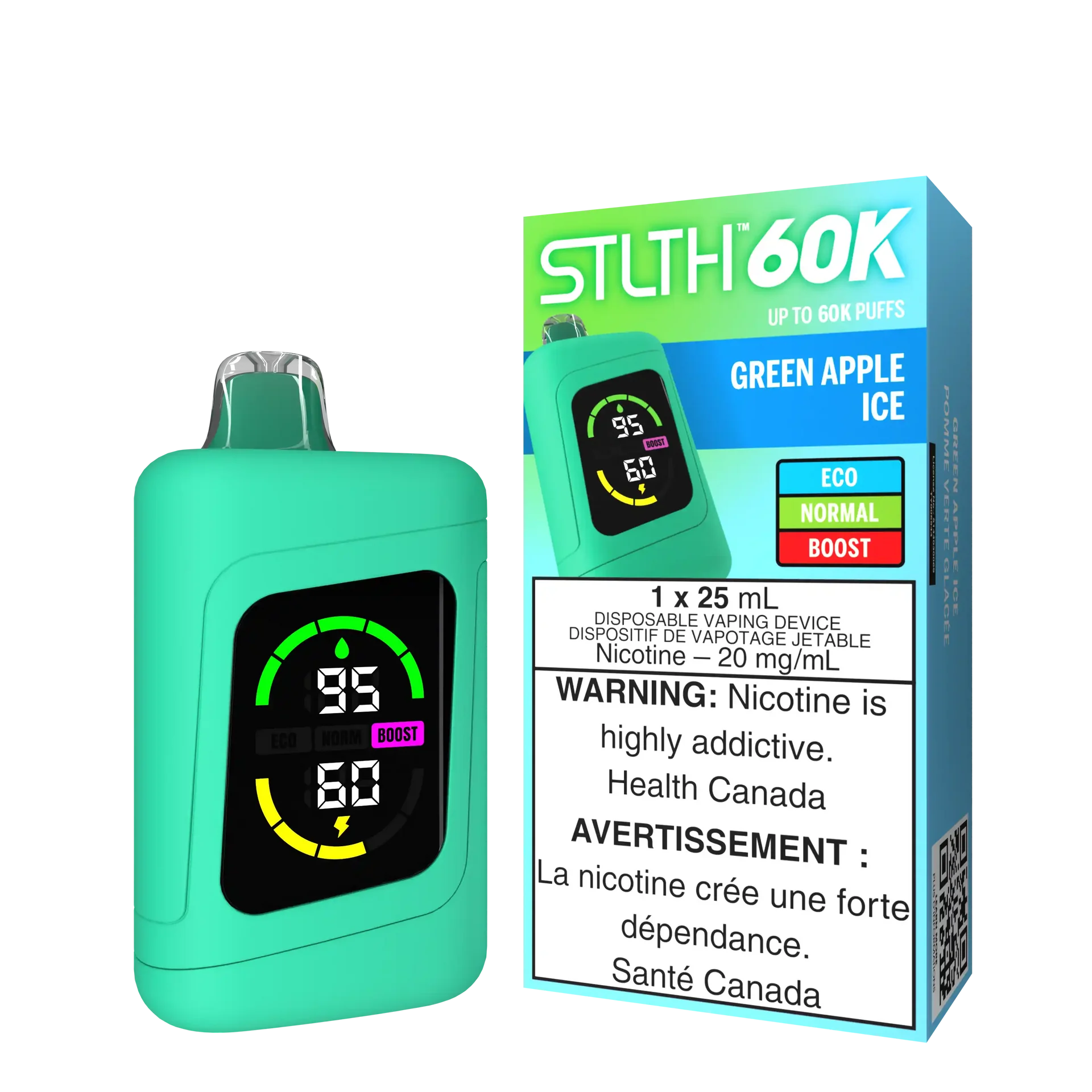 Green Apple Ice Stlth 60K - Disposable Vape by STLTH