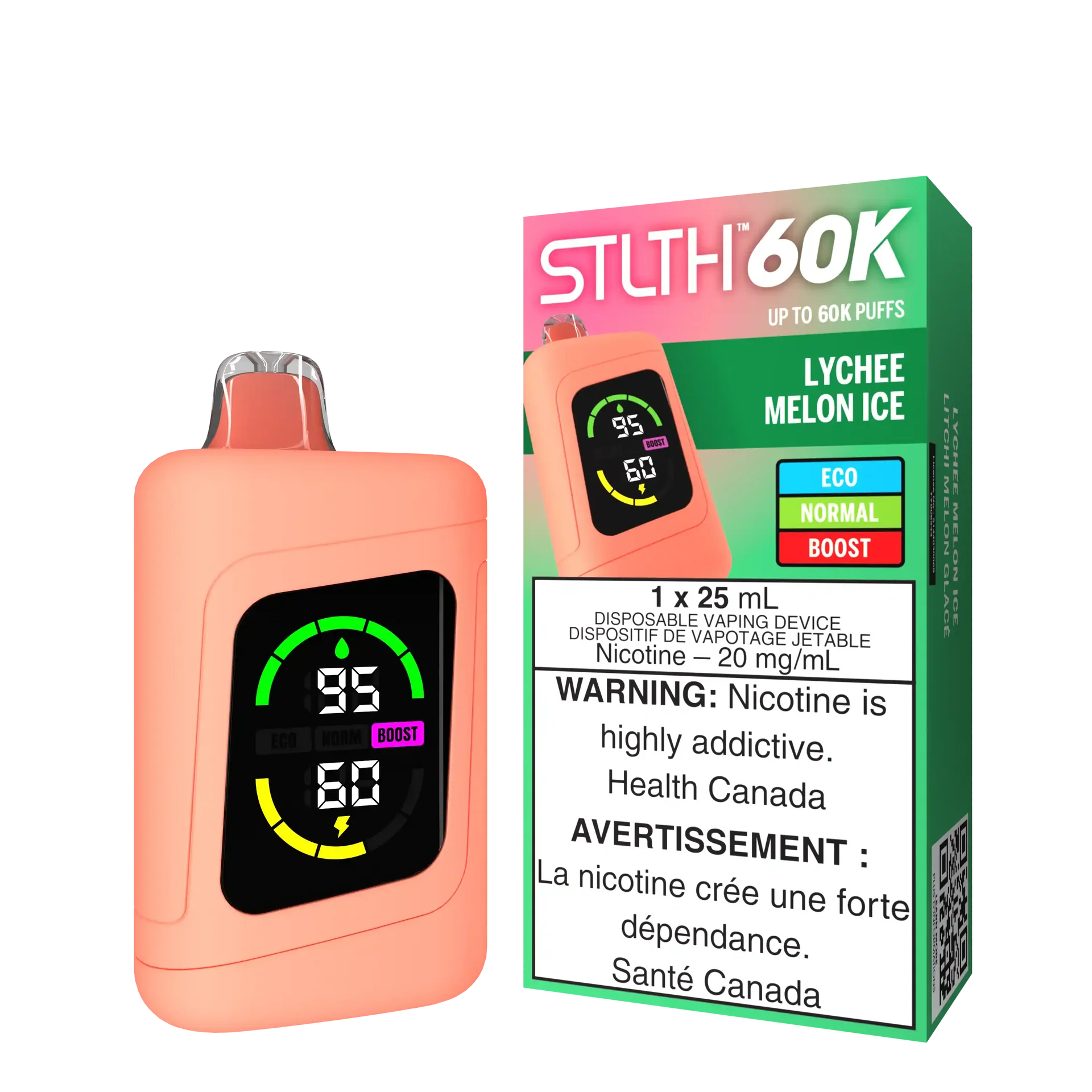 Lychee Melon Ice Stlth 60K - Disposable Vape by STLTH