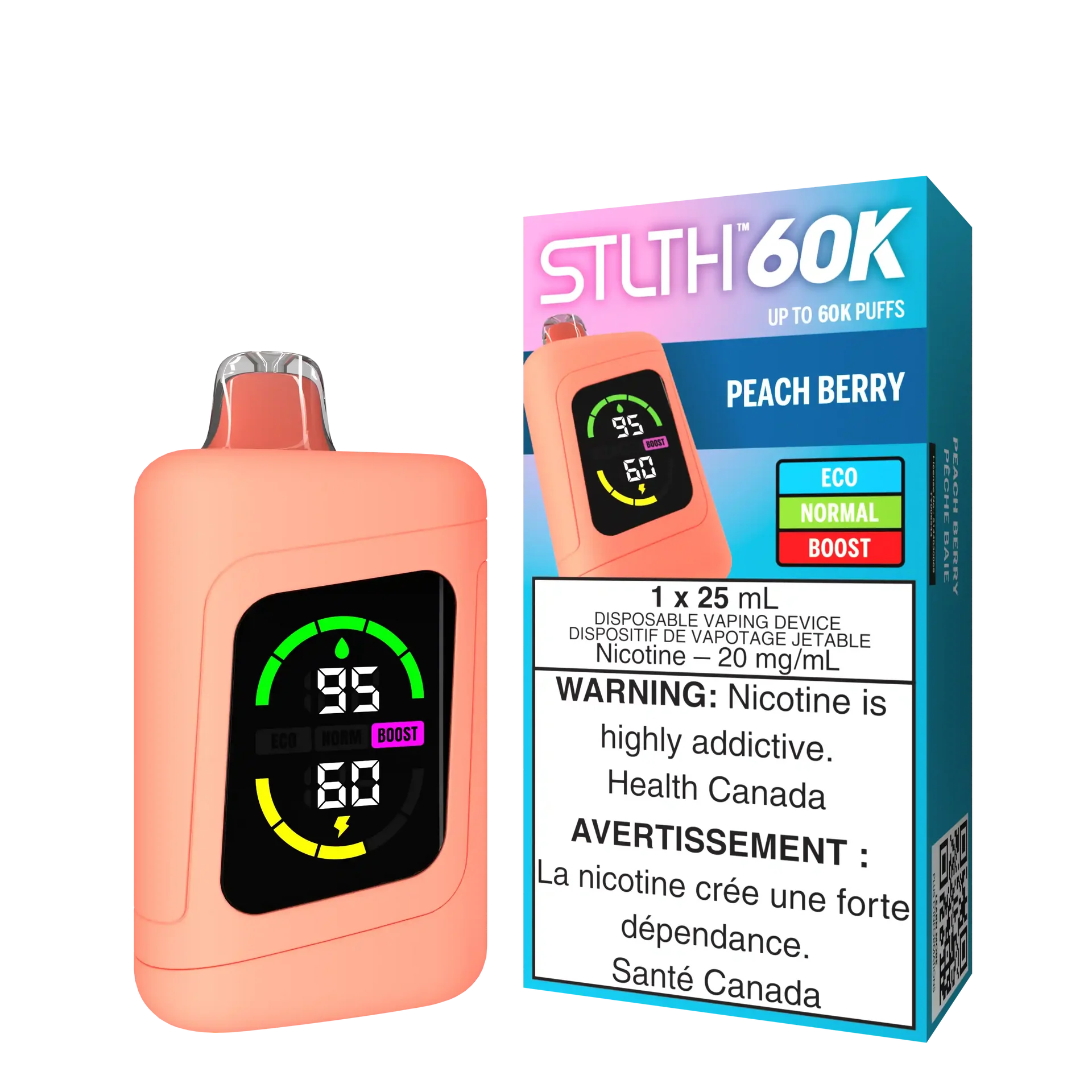 Peach Berry Stlth 60K - Disposable Vape by STLTH
