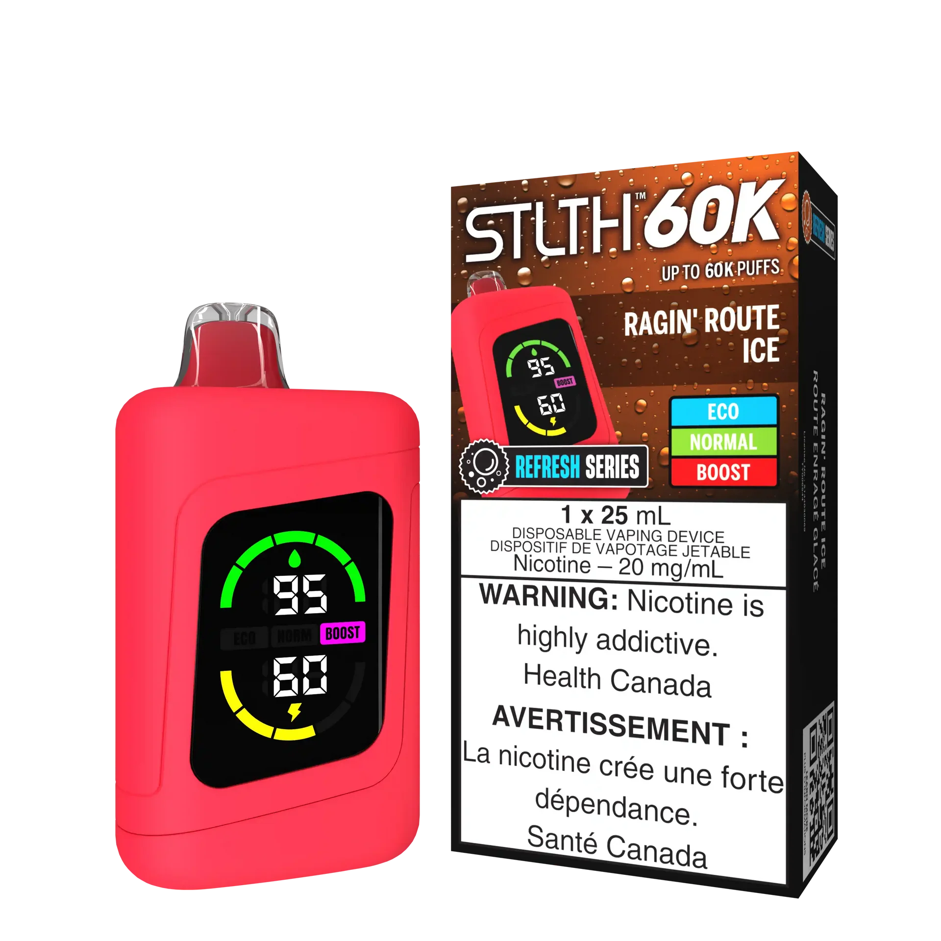 Ragin Route Ice Stlth 60K Refresh Series - Disposable Vape by STLTH