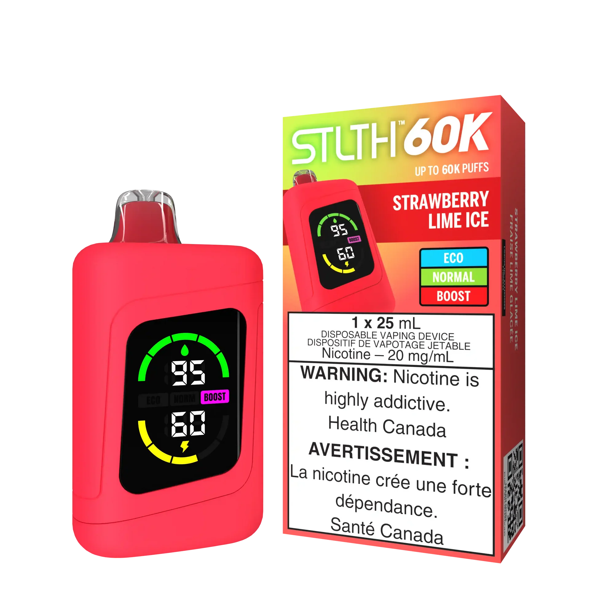 Strawberry Lime Ice Stlth 60K - Disposable Vape by STLTH