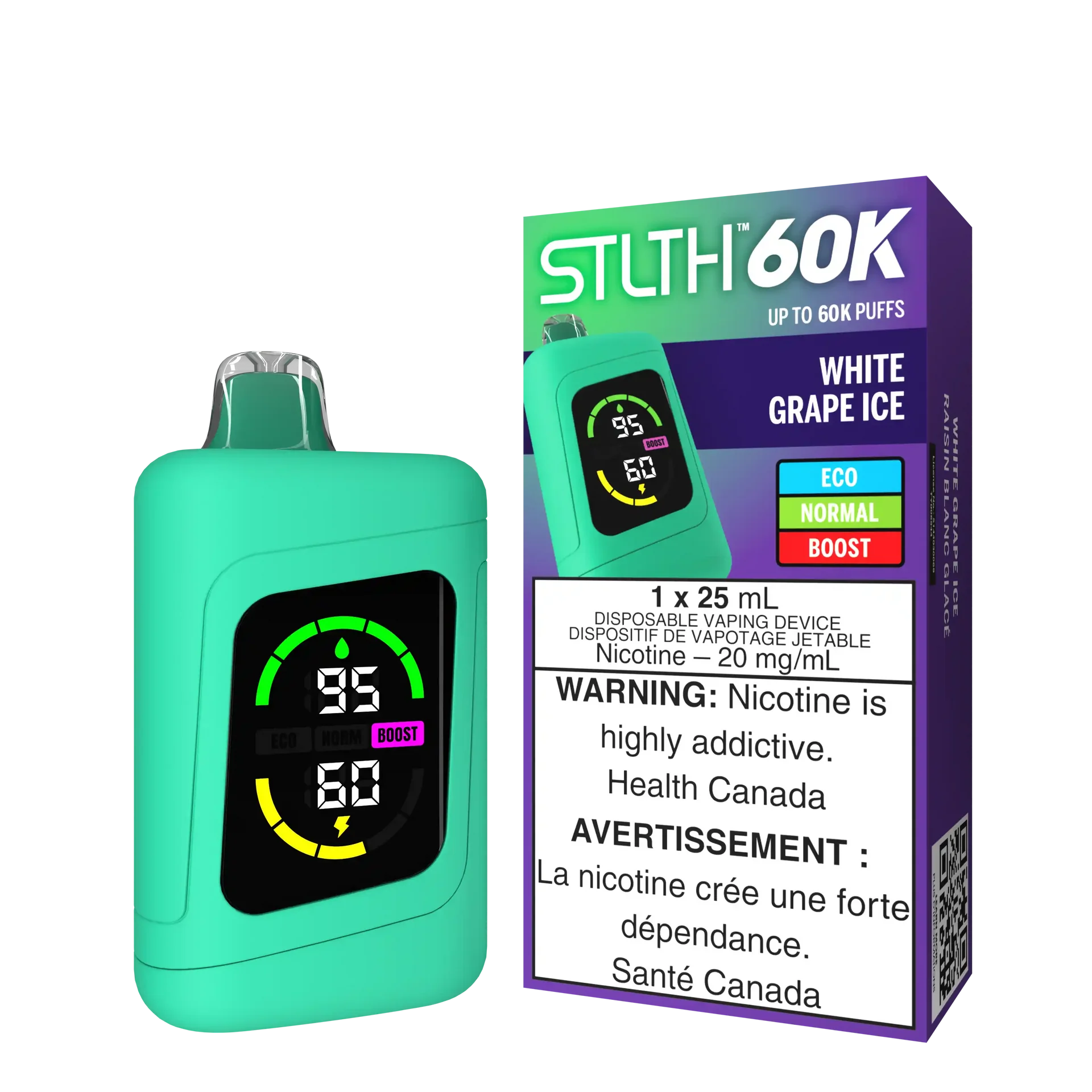 White Grape Ice Stlth 60K - Disposable Vape by STLTH