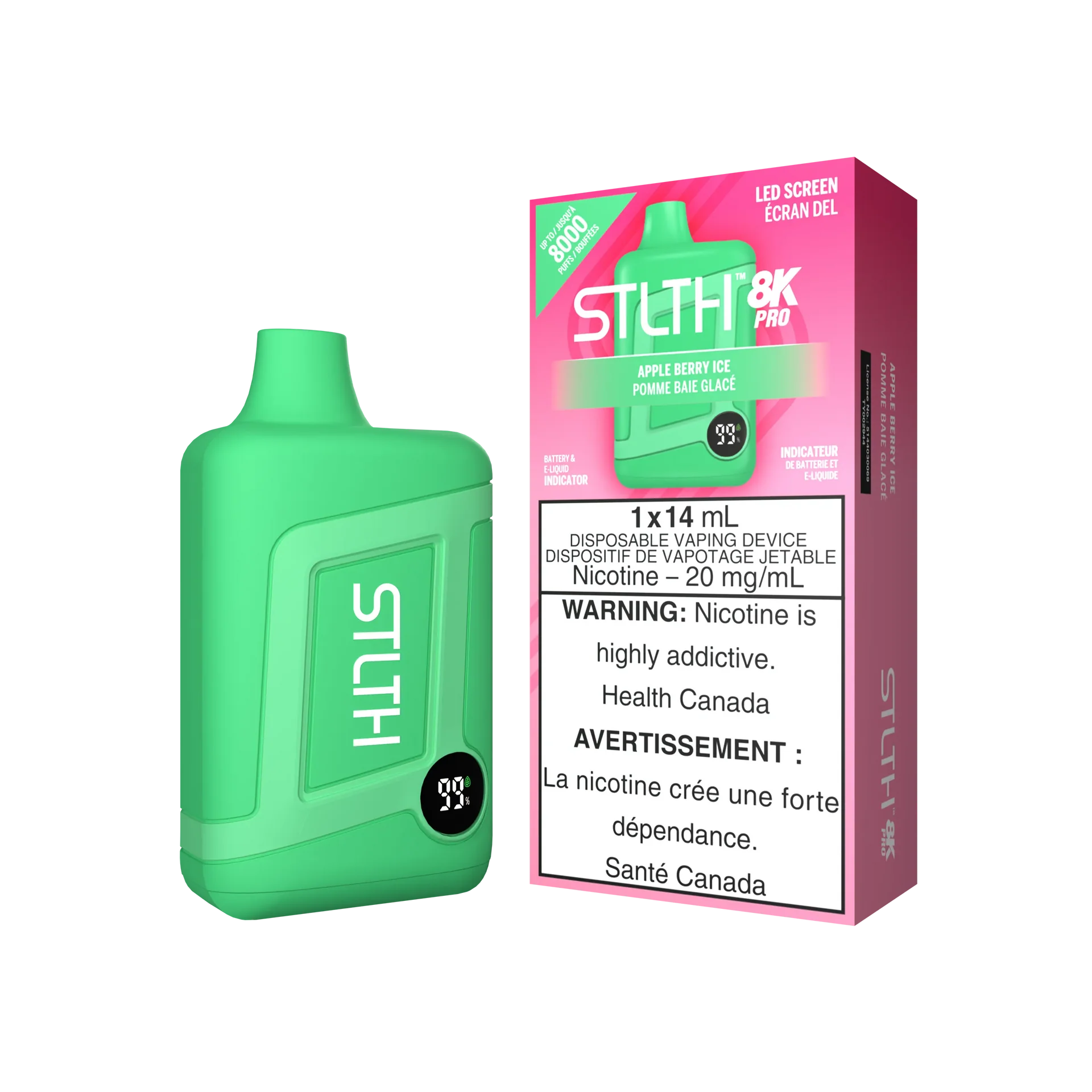 Apple Berry Ice Stlth 8K Pro - Disposable Vape by STLTH