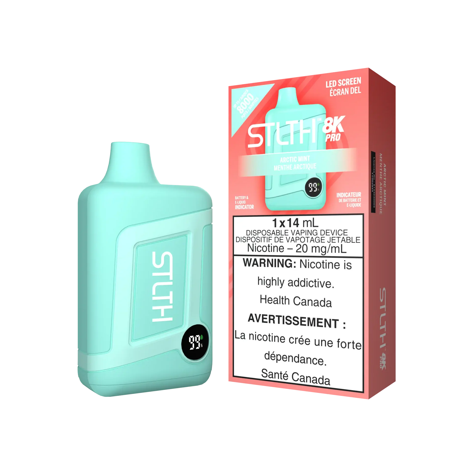 Arctic Mint Stlth 8K Pro - Disposable Vape by STLTH