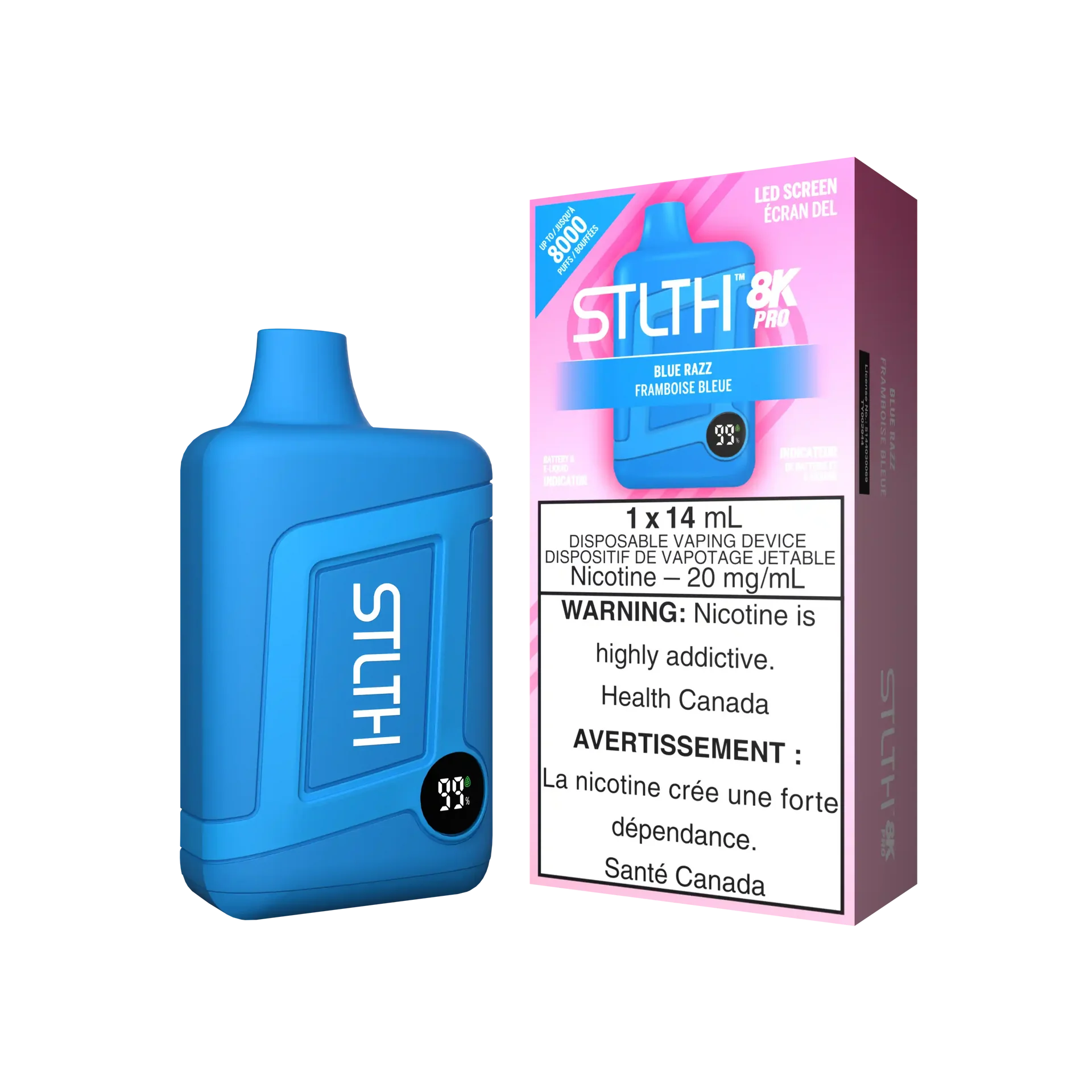 Blue Razz Stlth 8K Pro - Disposable Vape by STLTH