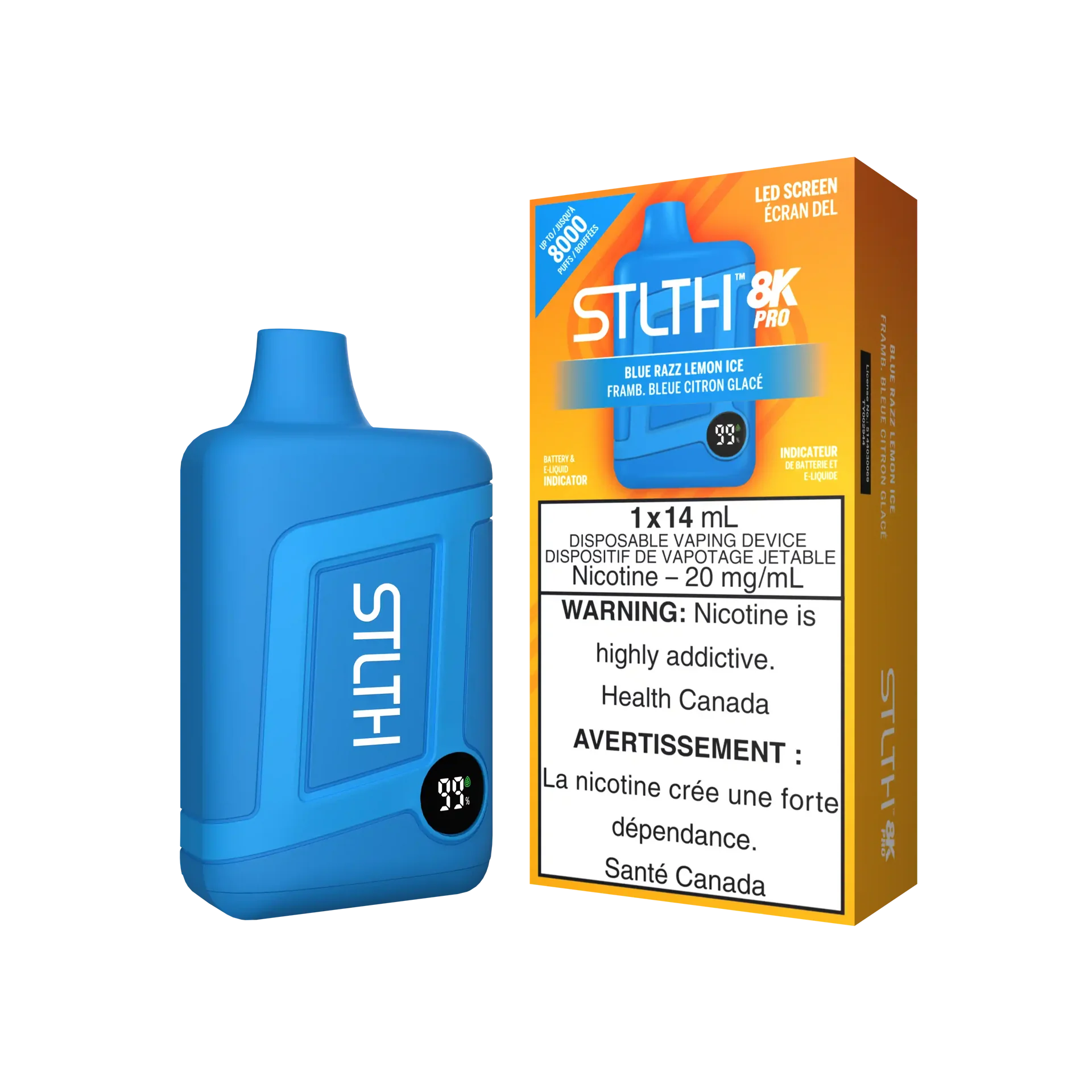 Blue Razz Lemon Ice Stlth 8K Pro - Disposable Vape by STLTH