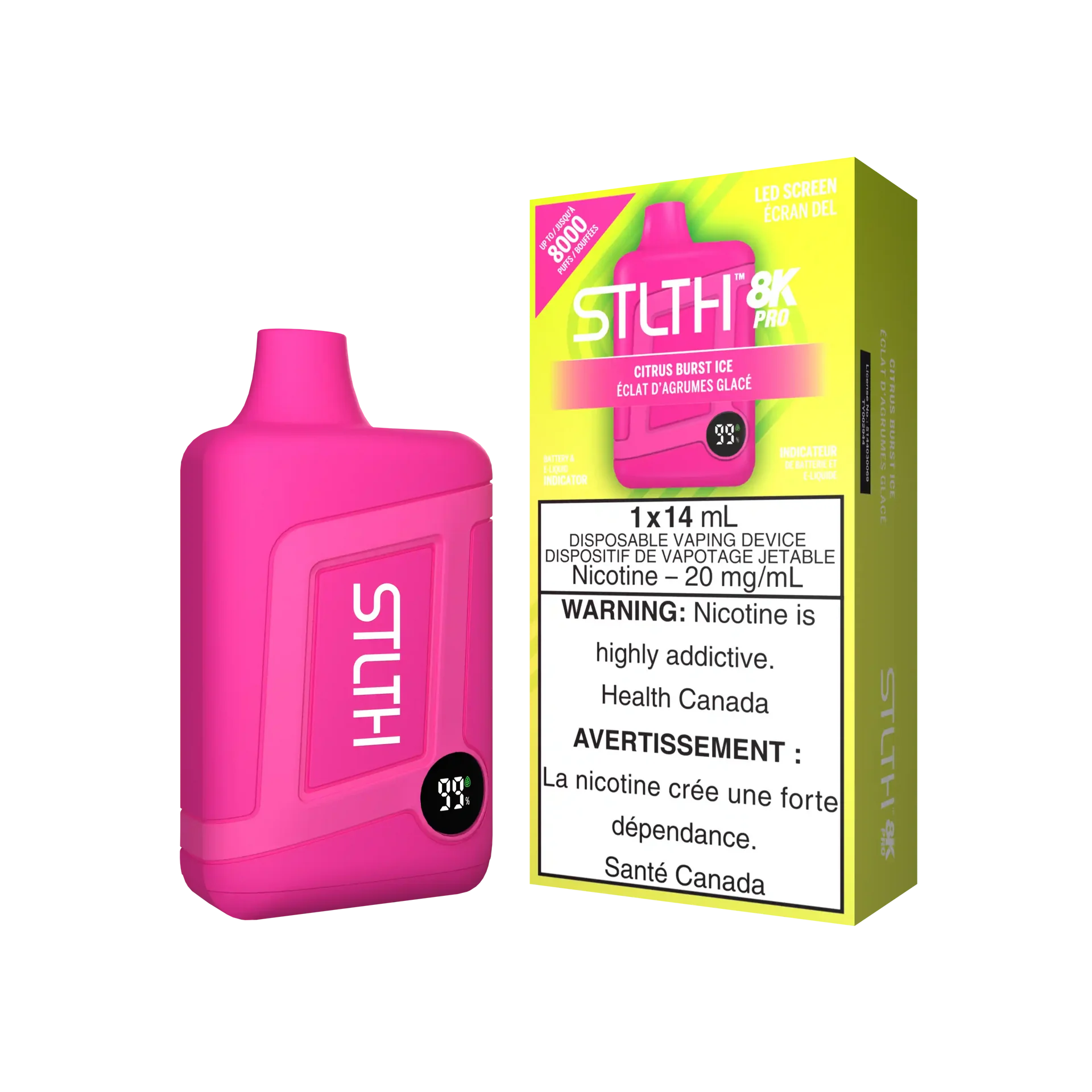 Citrus Burst Ice Stlth 8K Pro - Disposable Vape by STLTH