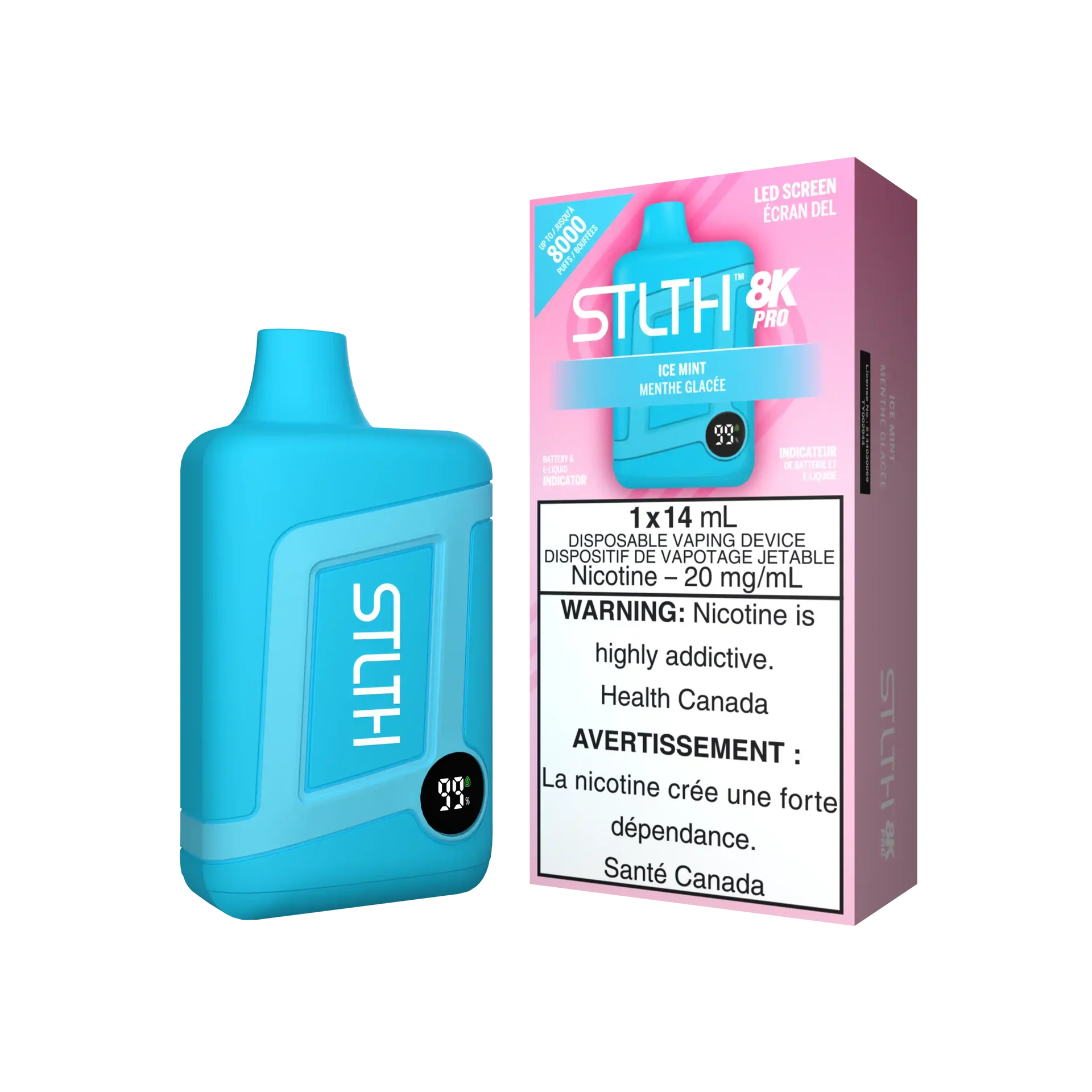 Ice Mint Stlth 8K Pro - Disposable Vape by STLTH