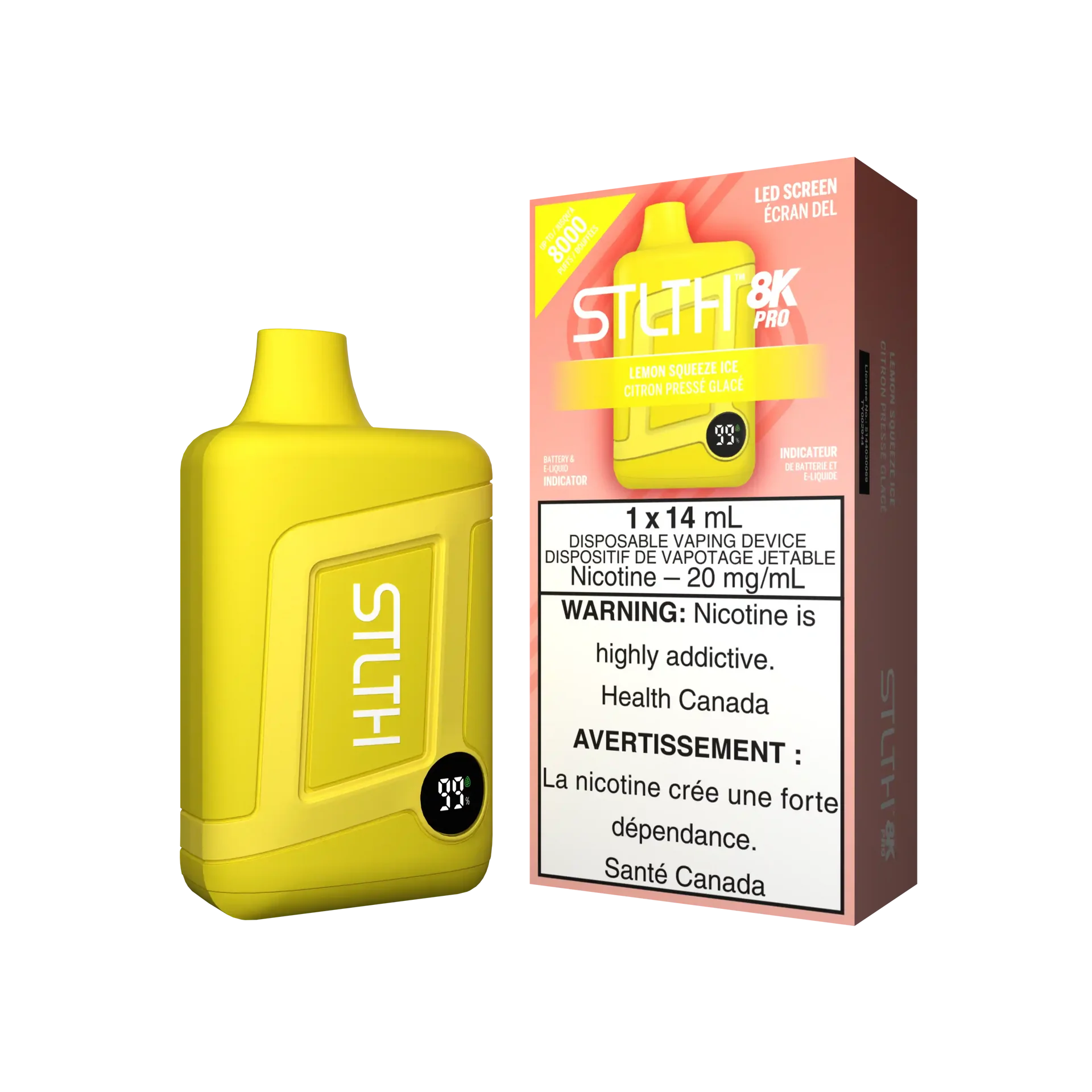Lemon Squeeze Ice Stlth 8K Pro - Disposable Vape by STLTH