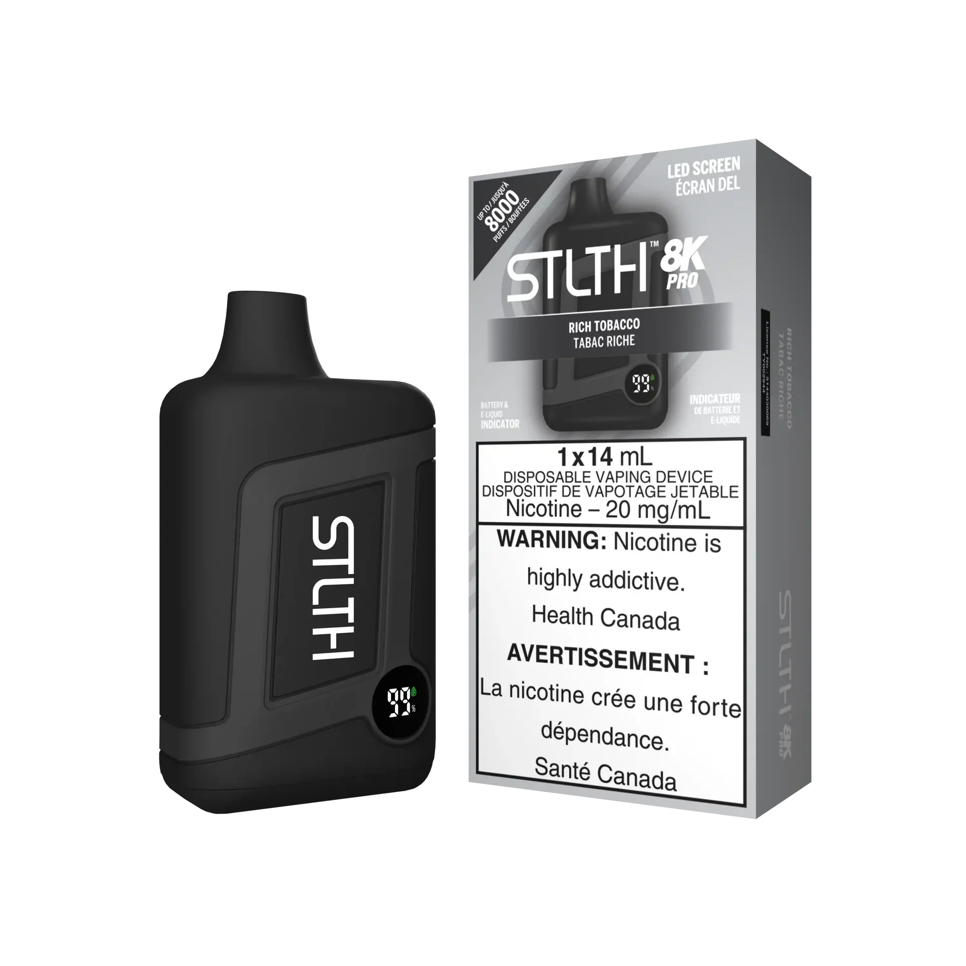 Rich Tobacco Stlth 8K Pro - Disposable Vape by STLTH