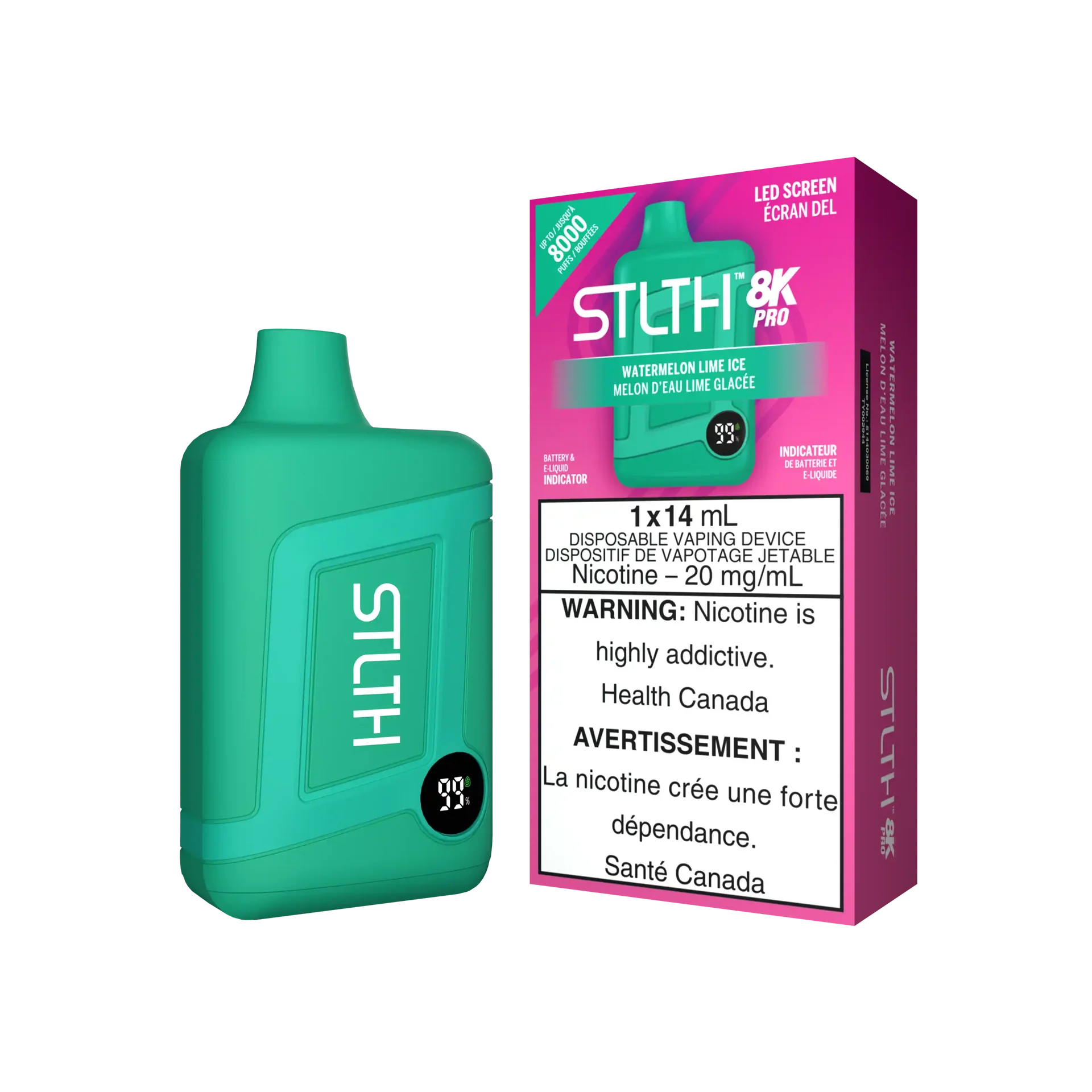 Watermelon Lime Ice Stlth 8K Pro - Disposable Vape by STLTH