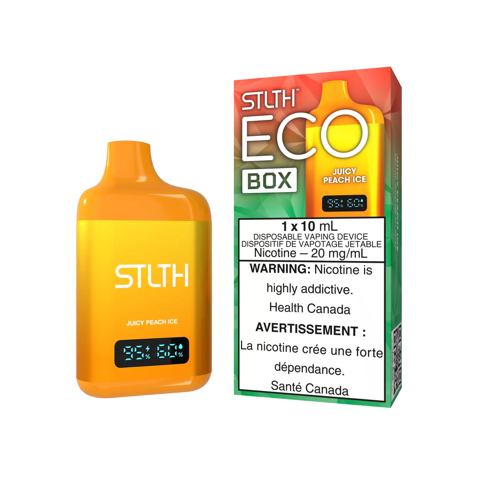 Juicy Peach Ice Stlth Eco Box - Disposable by STLTH