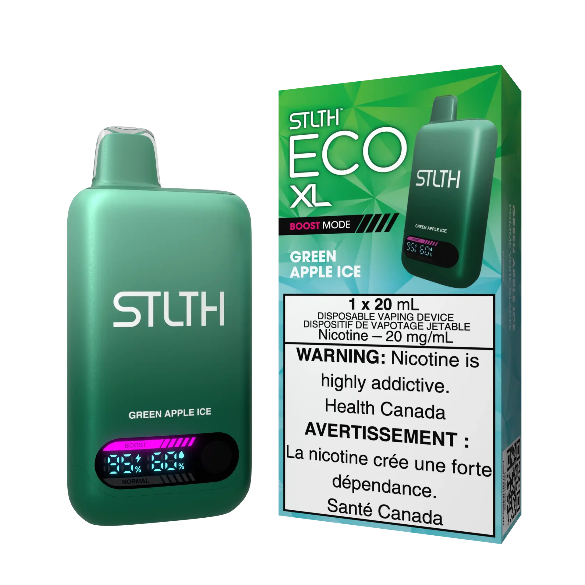 Green Apple Ice Stlth Eco XL - Disposable 60K by STLTH