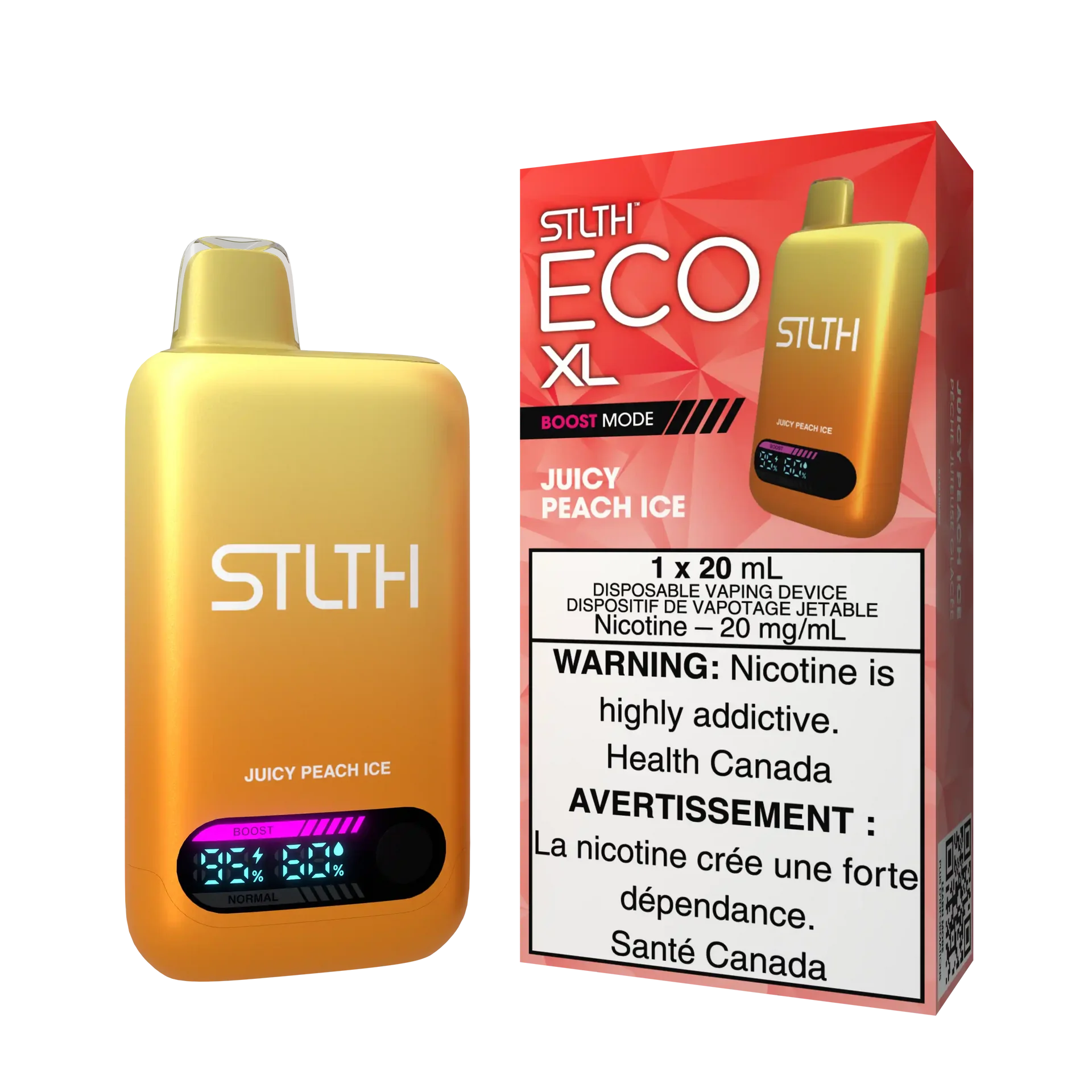 Juicy Peach Ice Stlth Eco XL - Disposable 60K by STLTH