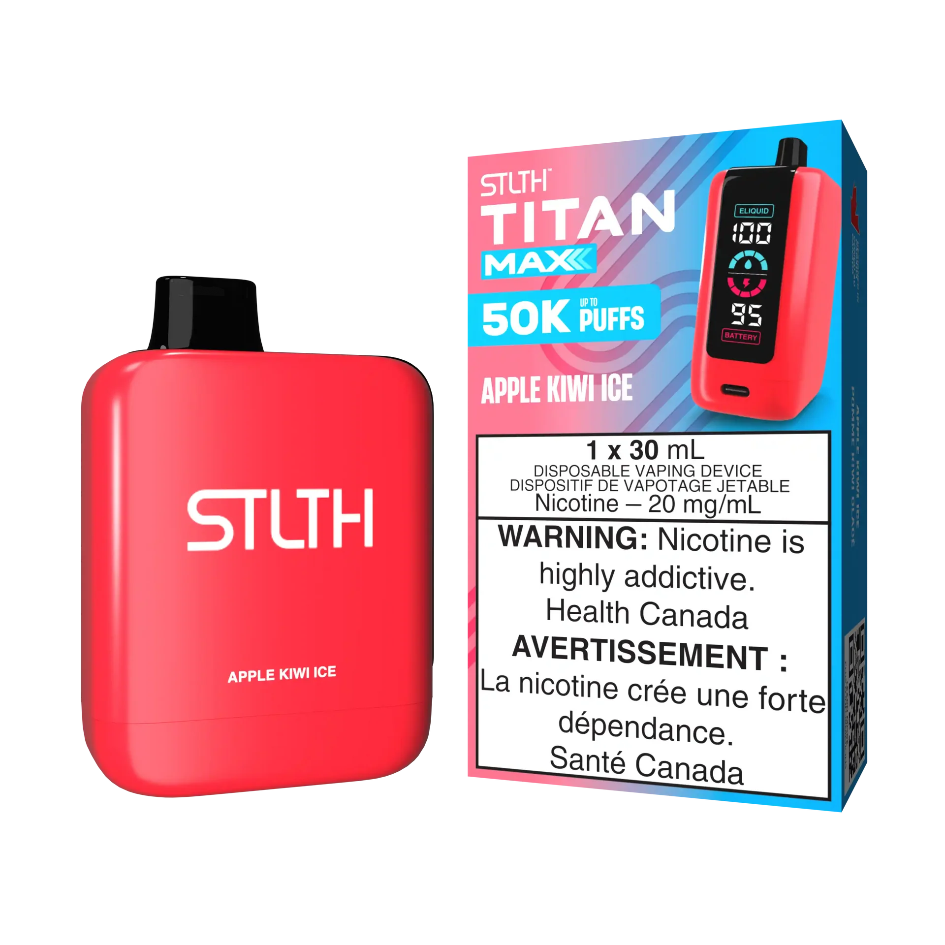 Apple Kiwi Ice Stlth Titan Max - Disposable 50K by STLTH