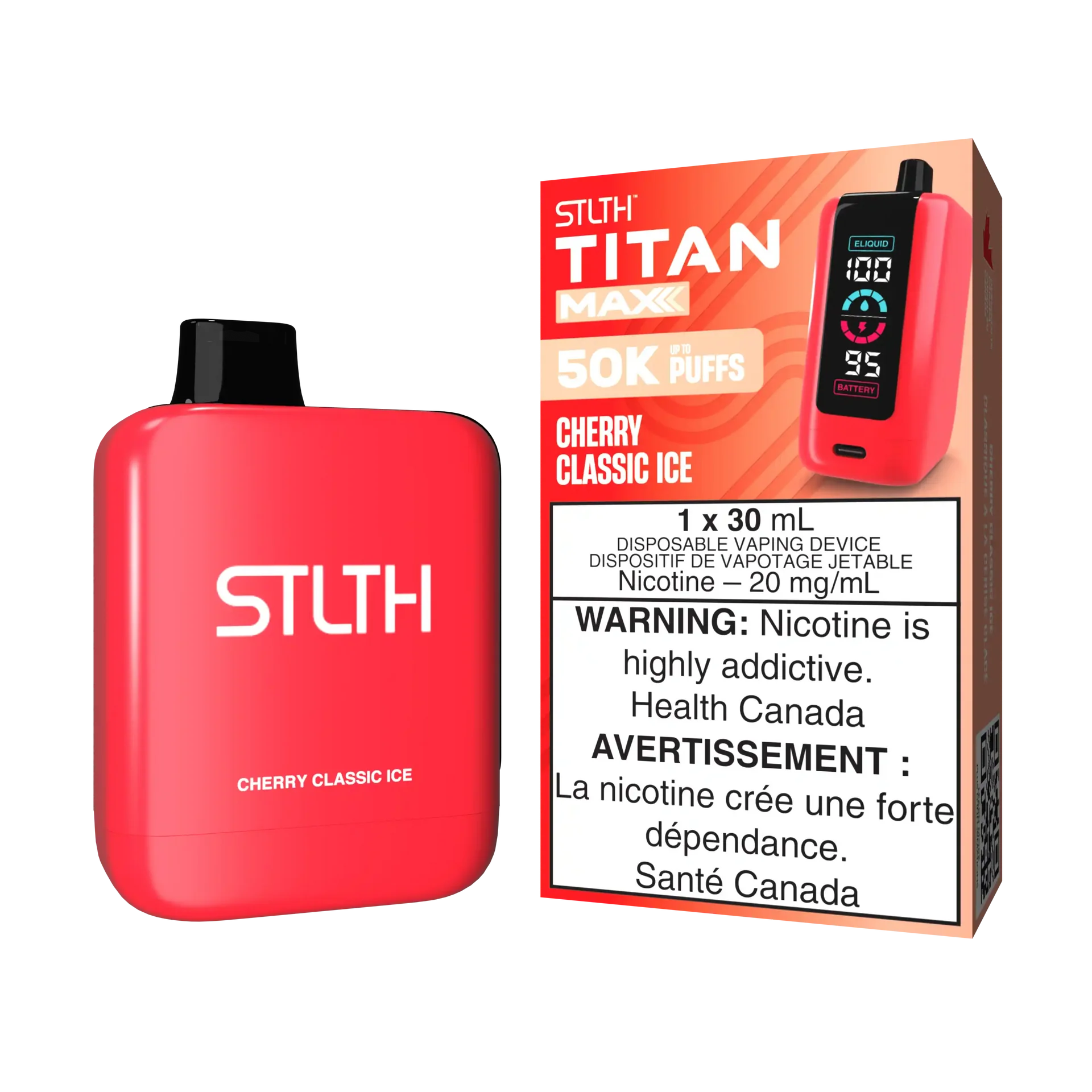 Cherry Classic Ice Stlth Titan Max - Disposable 50K by STLTH