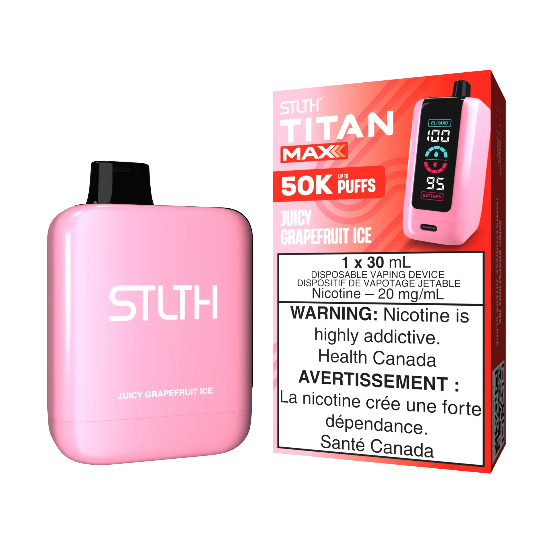 Juicy Grapefruit Ice Stlth Titan Max - Disposable 50K by STLTH