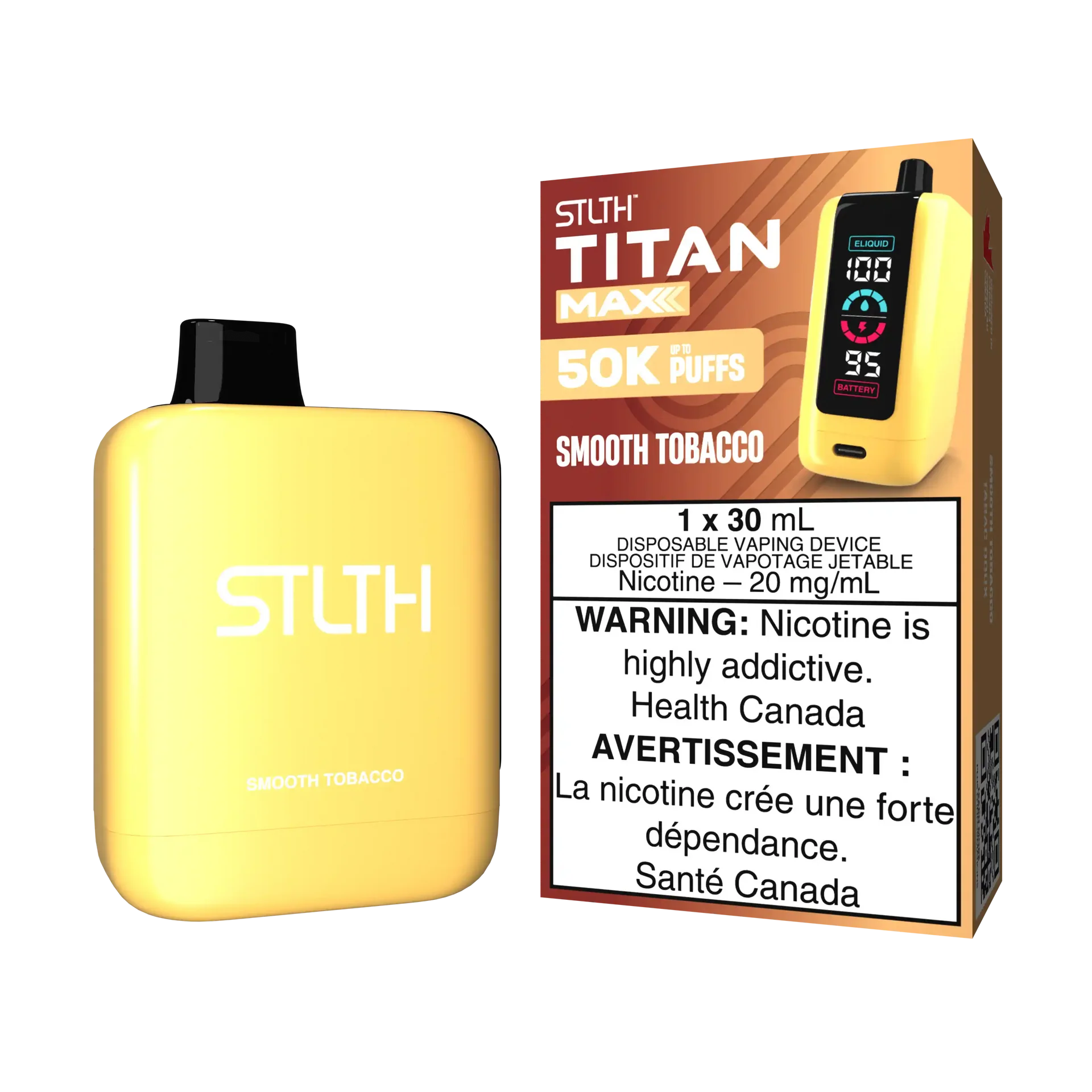 crisp Tobacoo Stlth Titan Max - Disposable 50K by STLTH