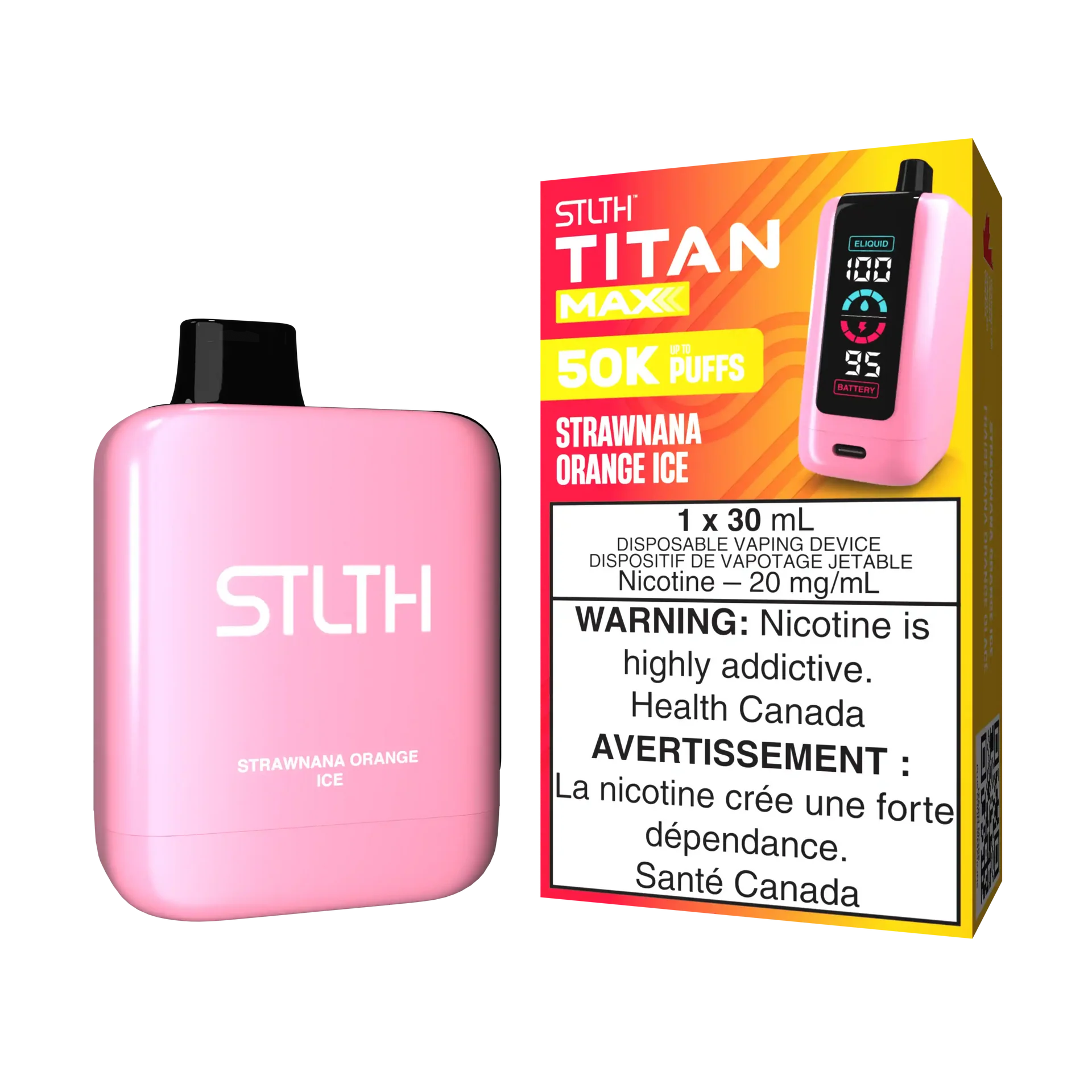 Strawnana Orange Ice Stlth Titan Max - Disposable 50K by STLTH