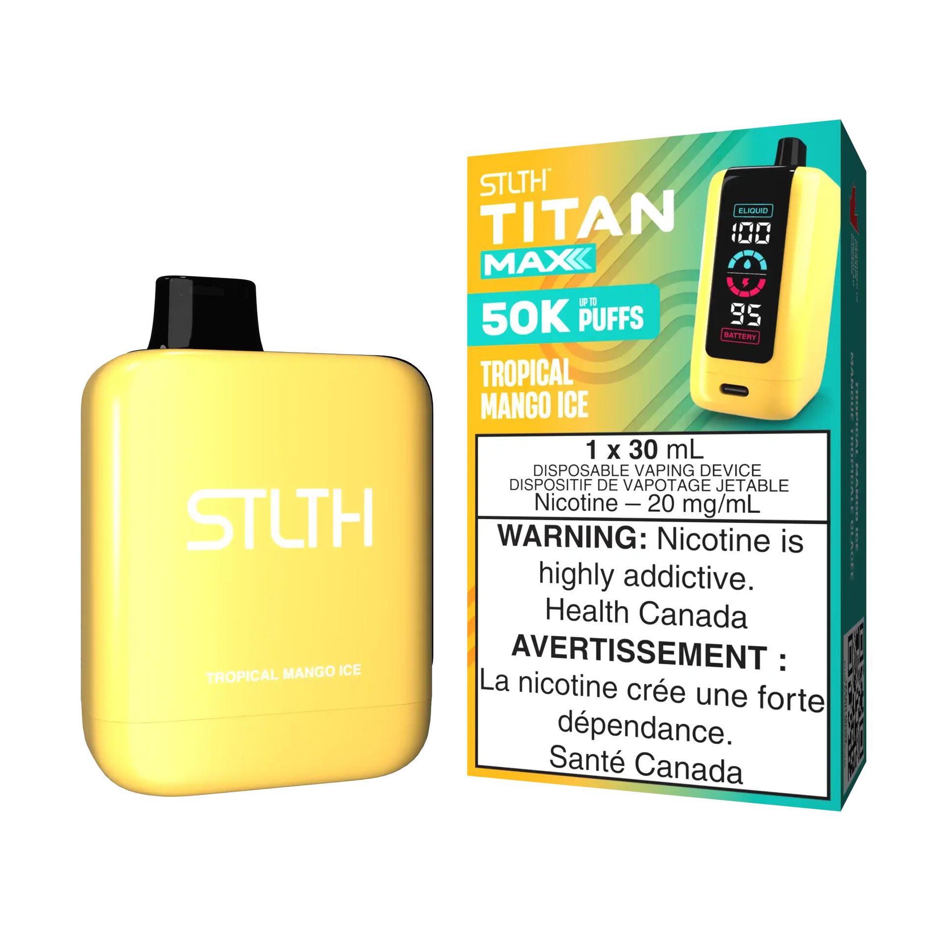 Tropical Mango Ice Stlth Titan Max - Disposable 50K by STLTH