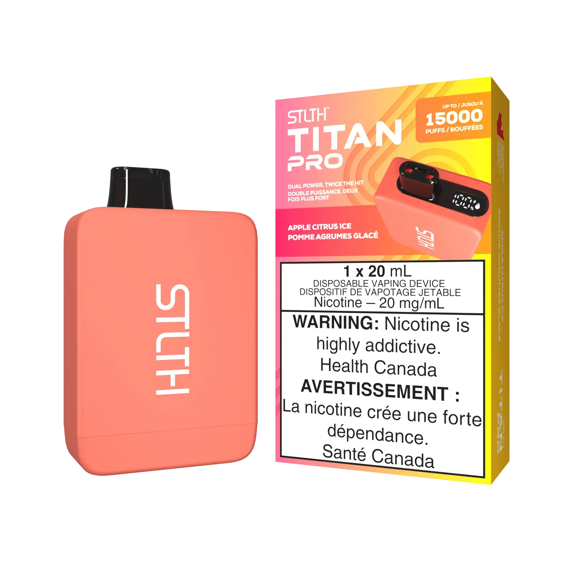 Apple Citrus Ice Stlth Titan Pro - Disposable 15K by STLTH