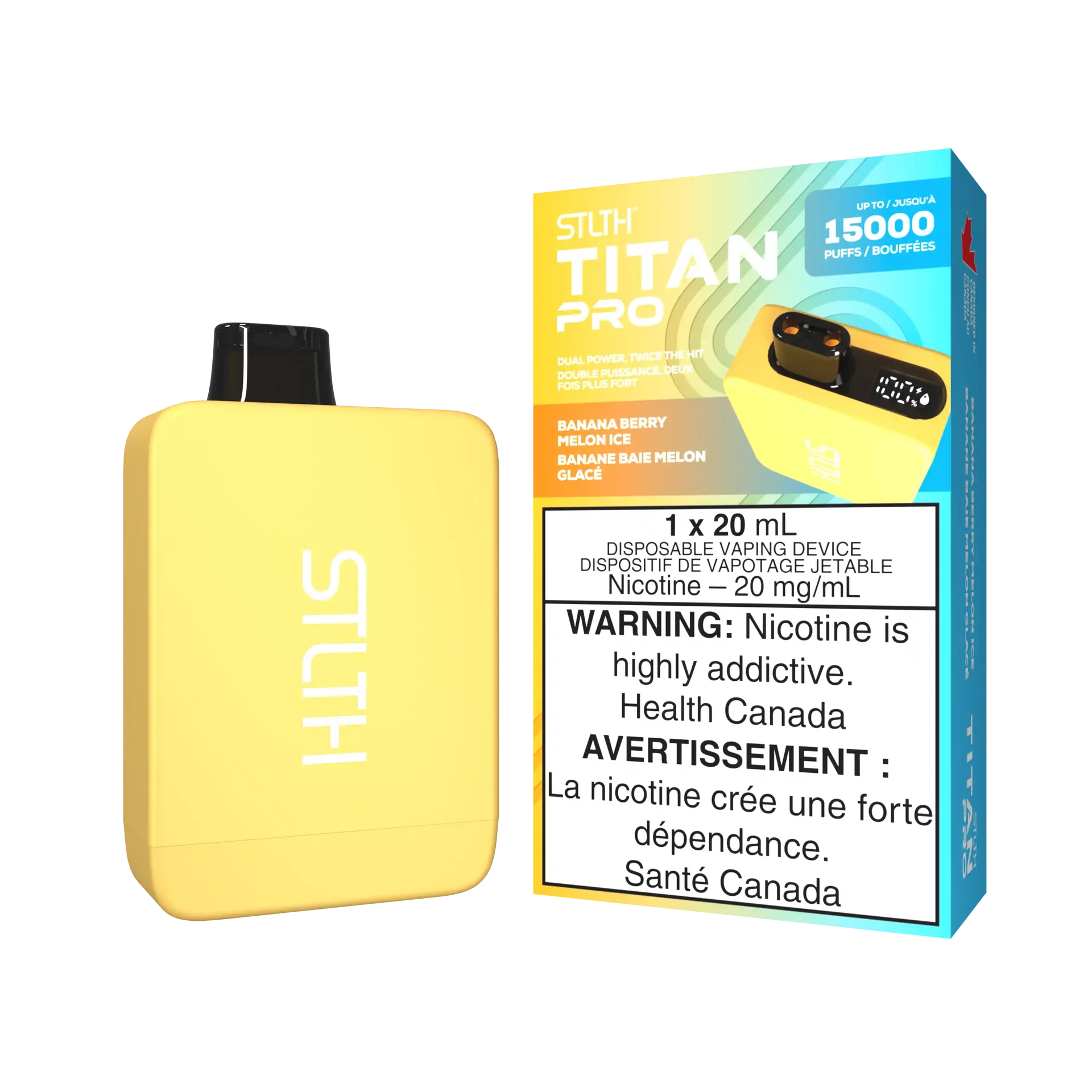 Banana Berry Melon Ice Stlth Titan Pro - Disposable 15K by STLTH