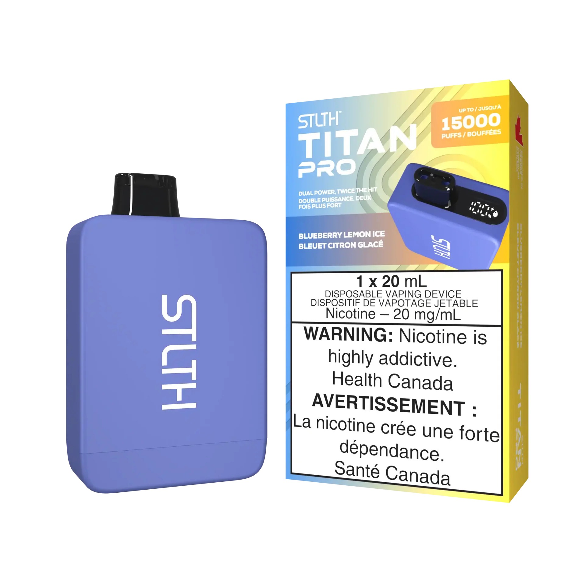 Blueberry Lemon Ice Stlth Titan Pro - Disposable 15K by STLTH