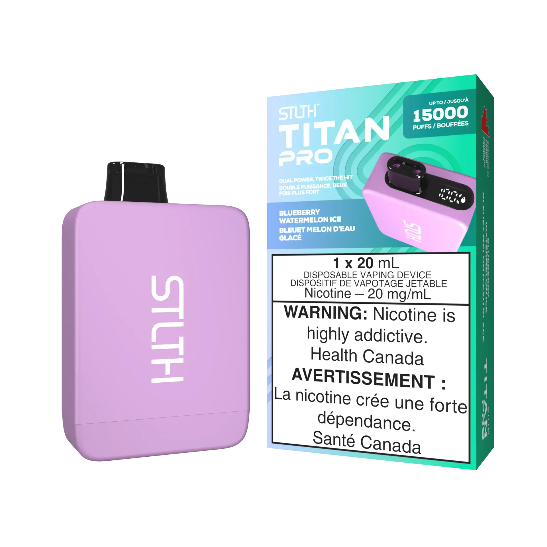 Blueberry Watermelon Ice Stlth Titan Pro - Disposable 15K by STLTH
