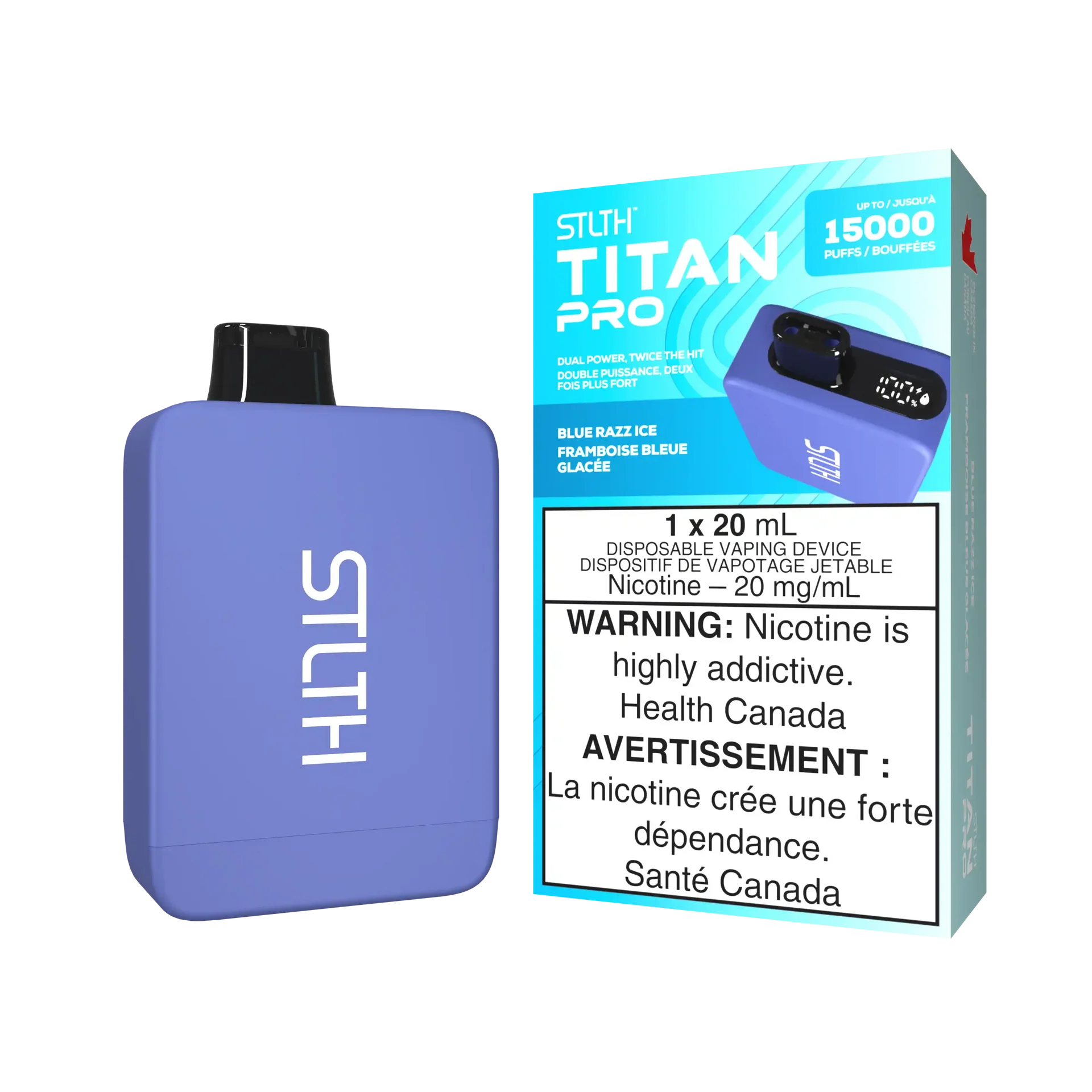 Blue Razz Ice Stlth Titan Pro - Disposable 15K by STLTH