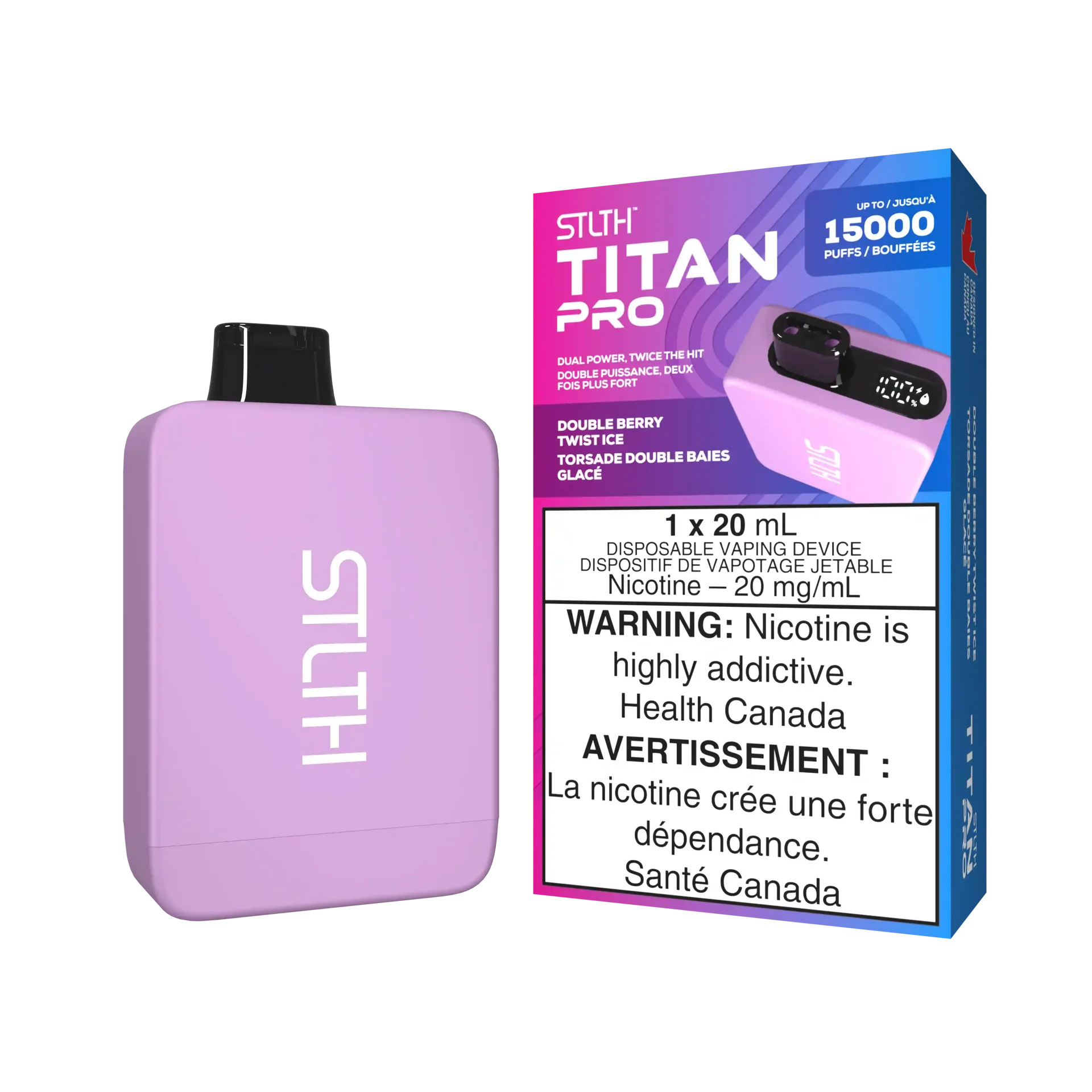 Double Berry Twist Ice Stlth Titan Pro - Disposable 15K by STLTH