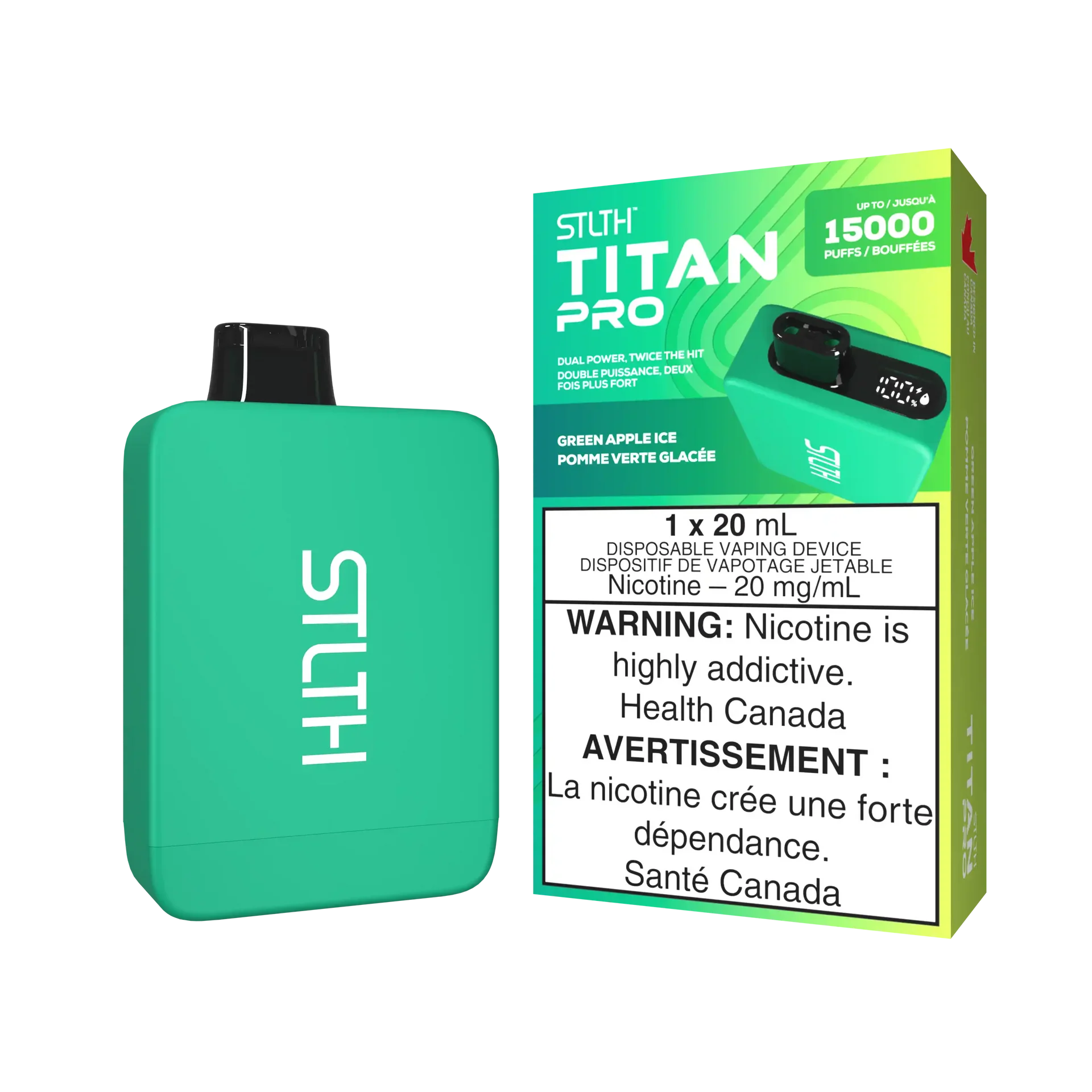 Green Apple Ice Stlth Titan Pro - Disposable 15K by STLTH
