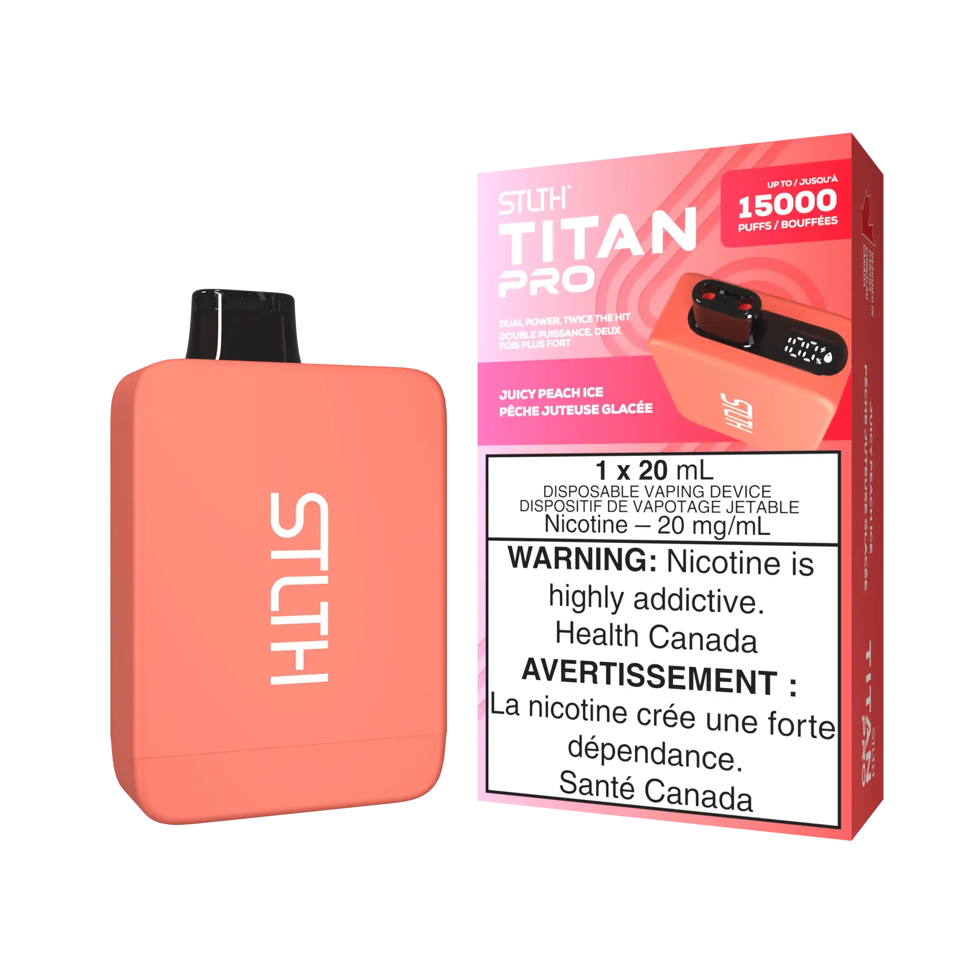 Juicy Peach Ice Stlth Titan Pro - Disposable 15K by STLTH
