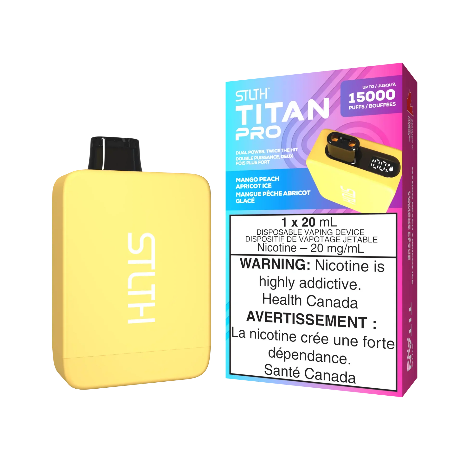 Mango Peach Apricot Ice Stlth Titan Pro - Disposable 15K by STLTH