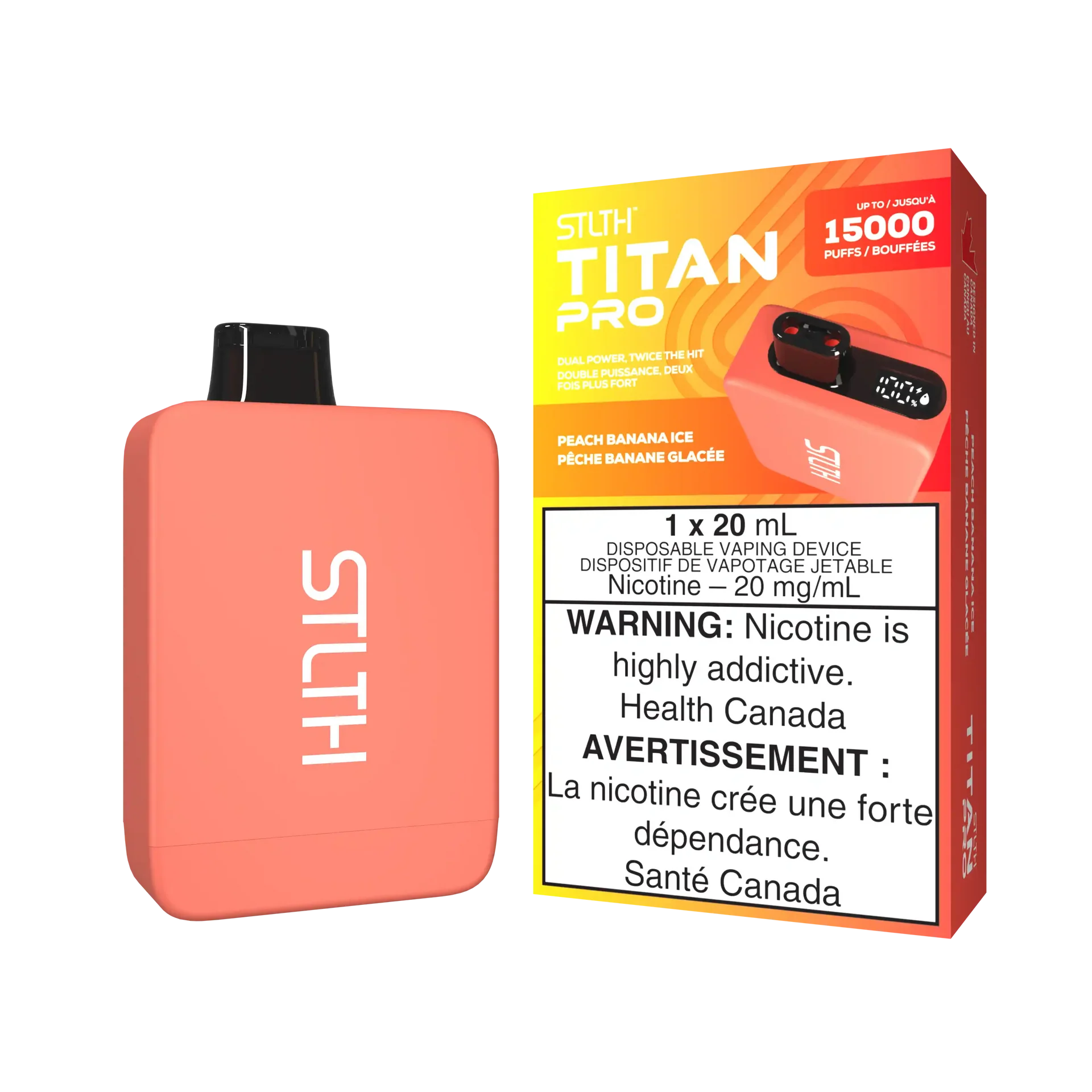 Peach Banana Ice Stlth Titan Pro - Disposable 15K by STLTH
