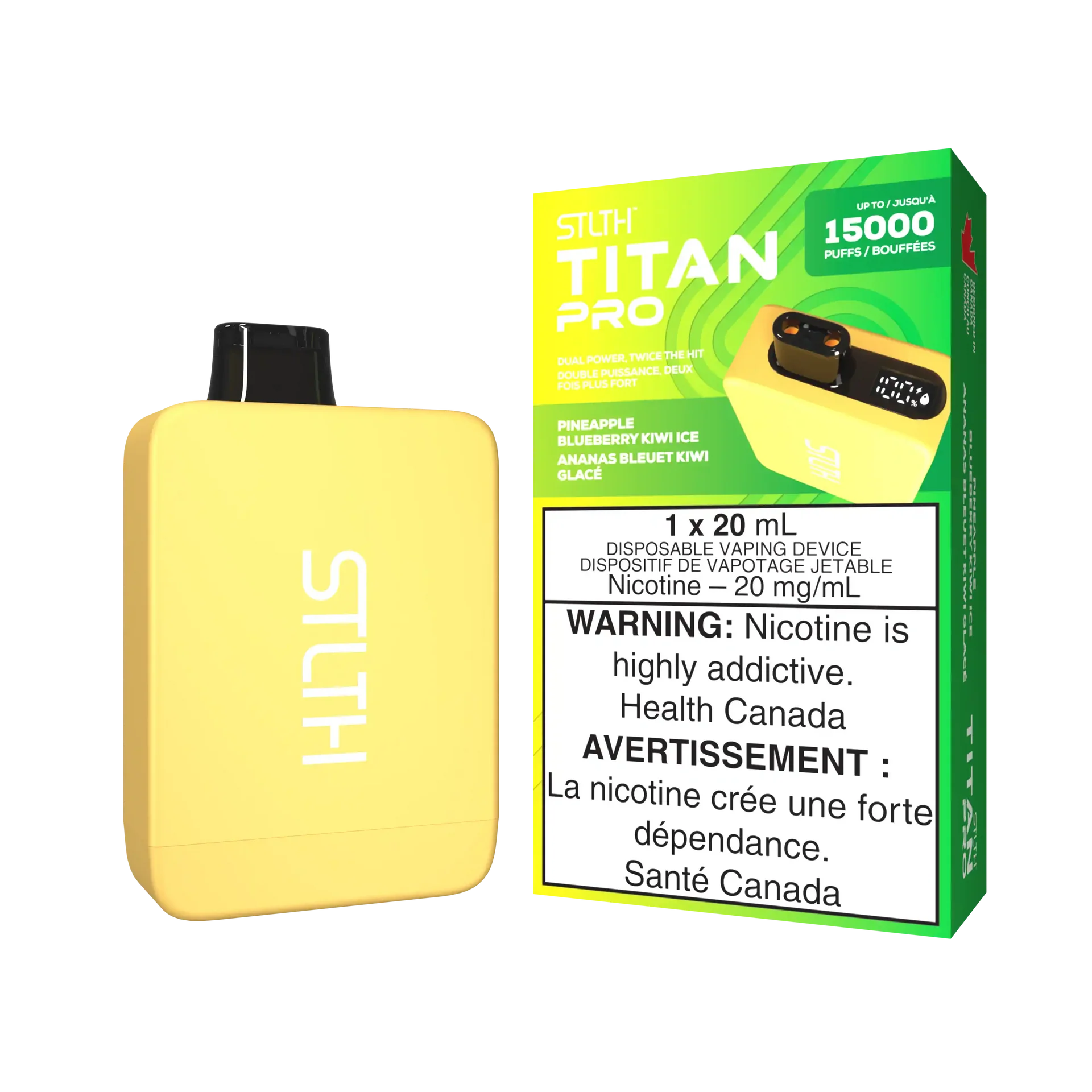 Pineapple Blueberry Kiwi Ice Stlth Titan Pro - Disposable 15K by STLTH